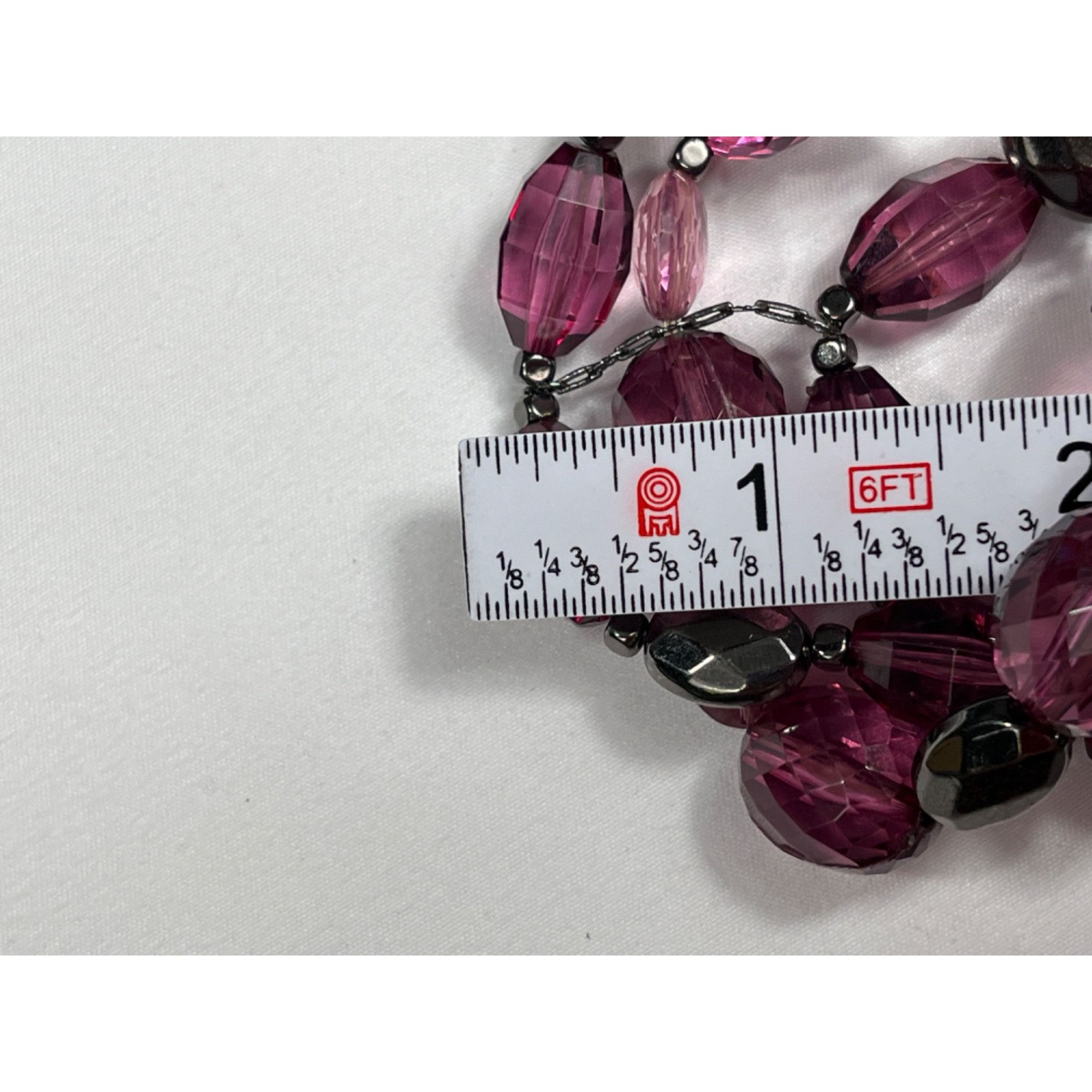 Designer NY Collections SKU 037 purple pink beaded necklace matching Size ONE SIZE - 6 Thumbnail