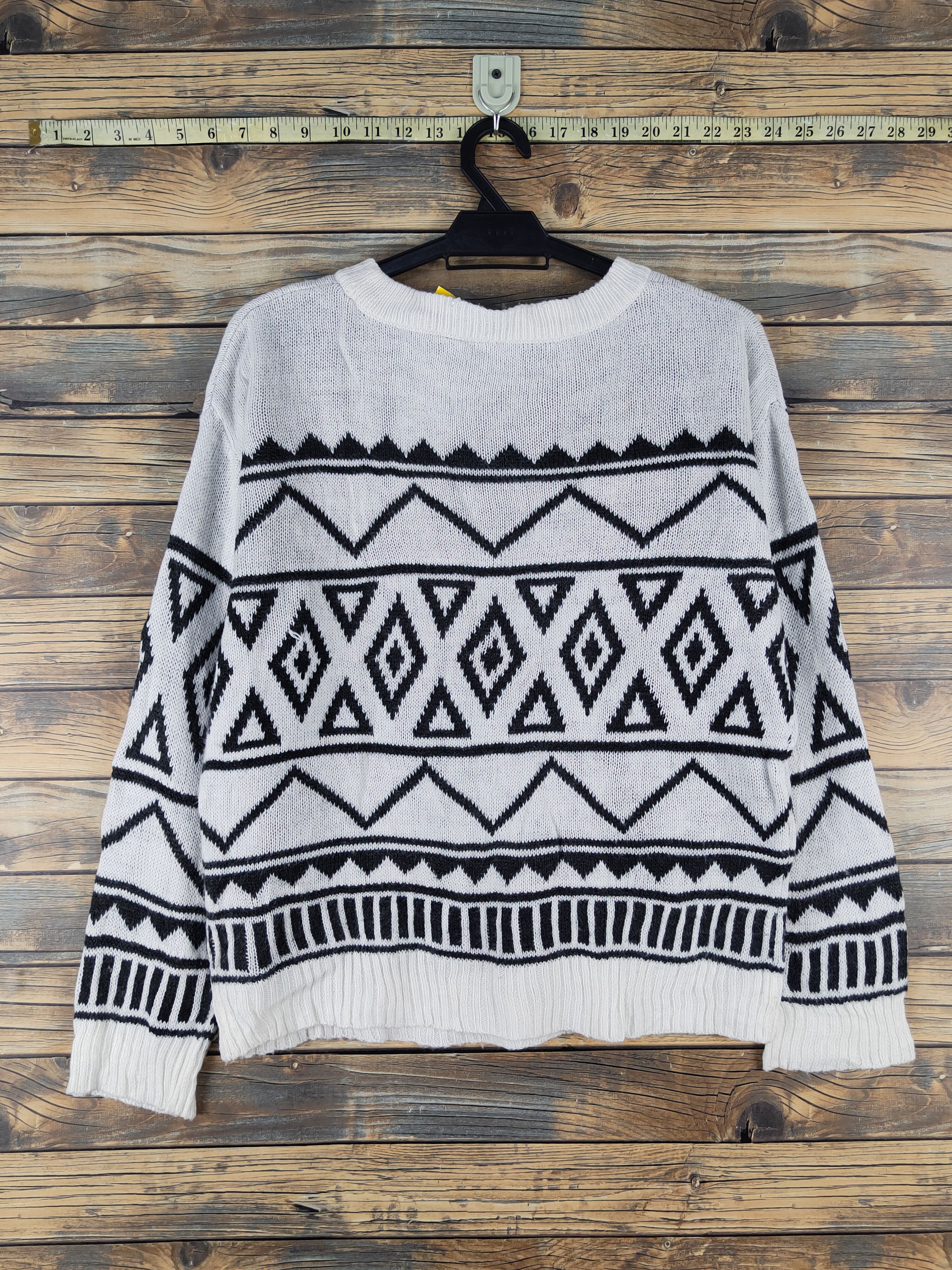 Homespun Knitwear Japanese Brand White Black Knitwear Sweatshirts #W1257 Size US S / EU 44-46 / 1 - 7 Thumbnail