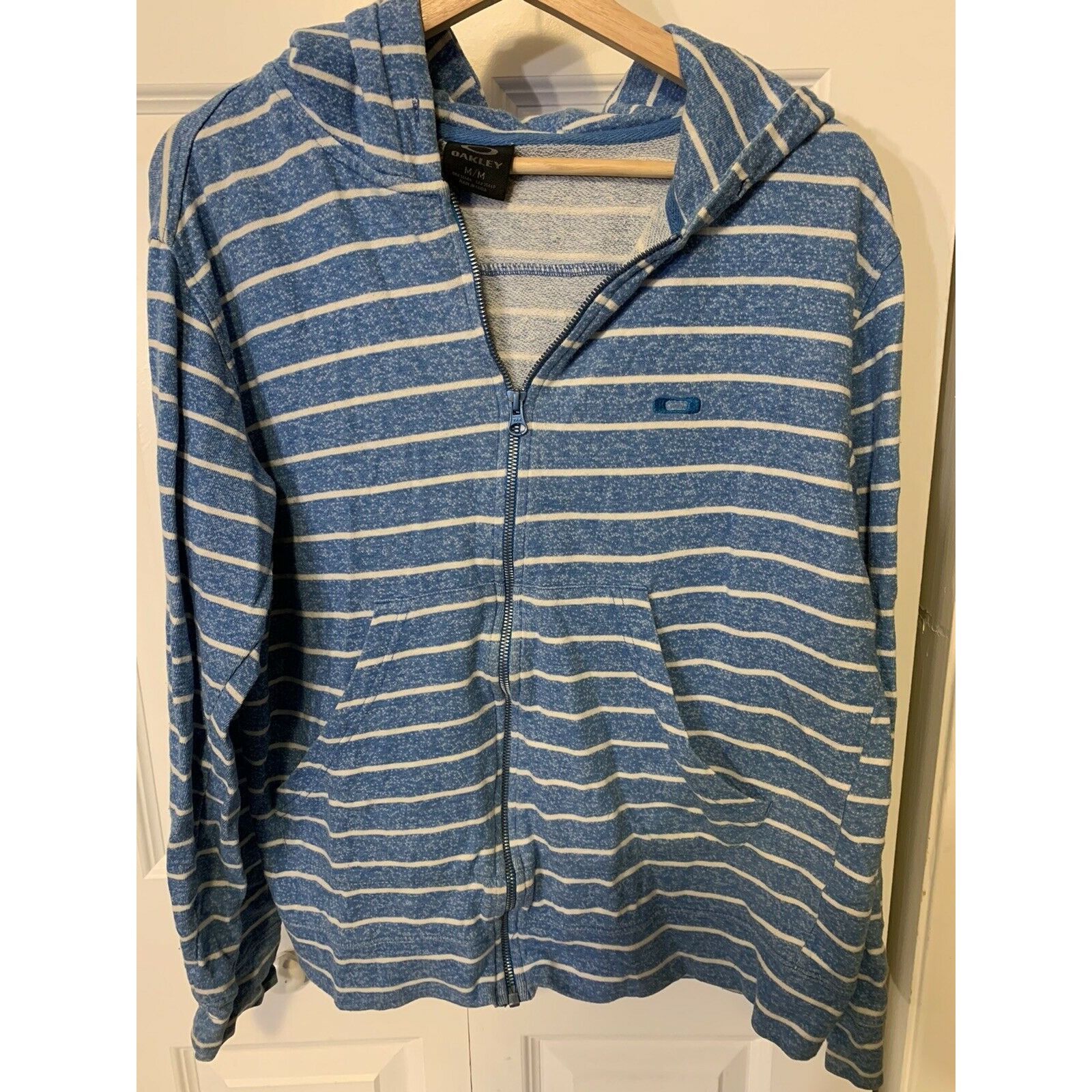 Oakley Oakley Women’s Sz M Hoodie Sweatshirt Jacket Blue Stripe Dra Size M / US 6-8 / IT 42-44 - 3 Thumbnail