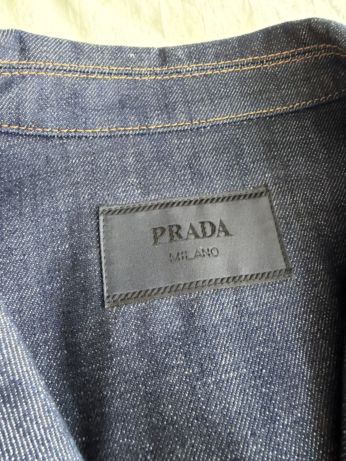 Prada Prada Selveged Denim Bowling Shirt Size US M / EU 48-50 / 2 - 2 Thumbnail