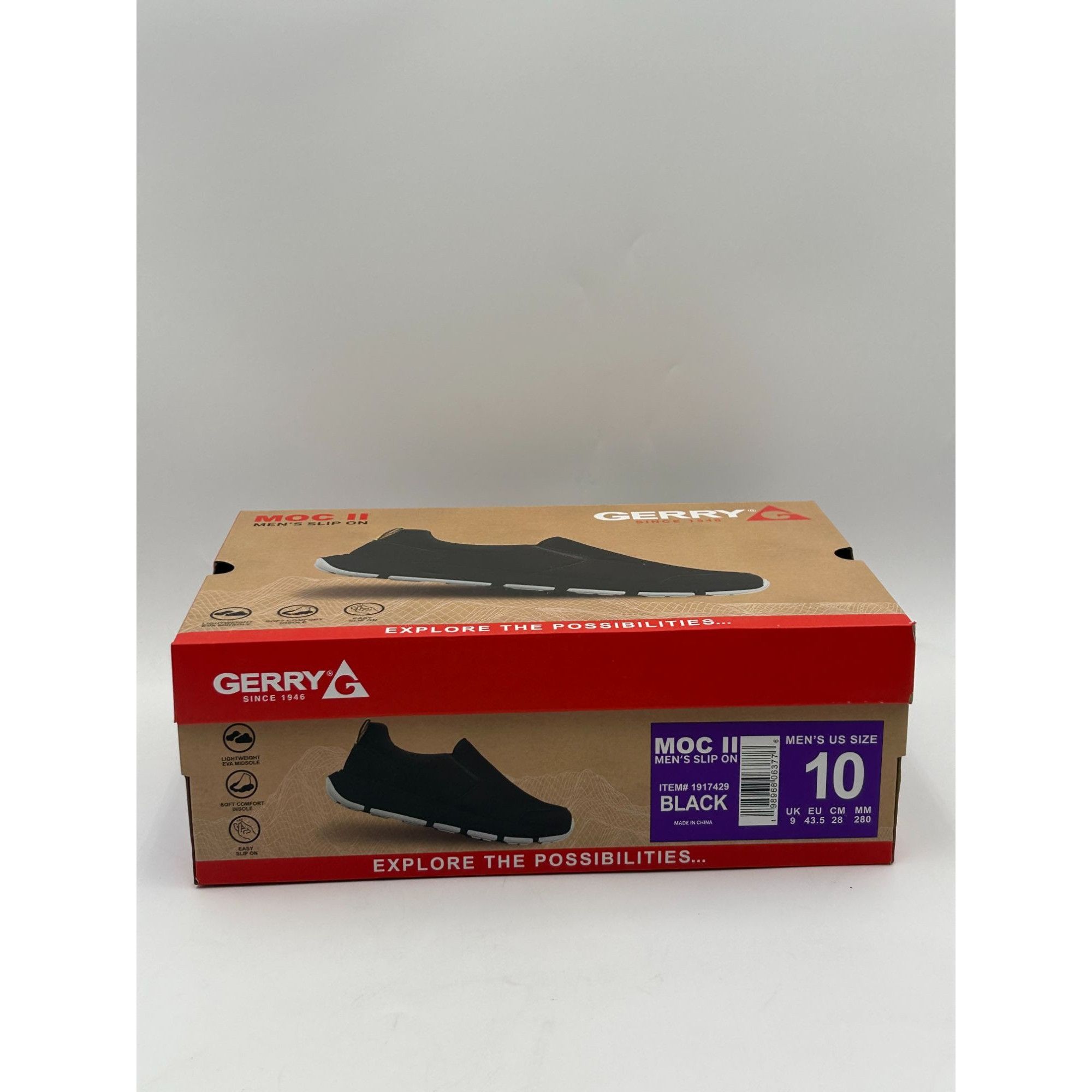 Other Gerry Moc II Mens 10 Black Slip On Shoes Lightweight Comfor Size US 10 / EU 43 - 8 Thumbnail