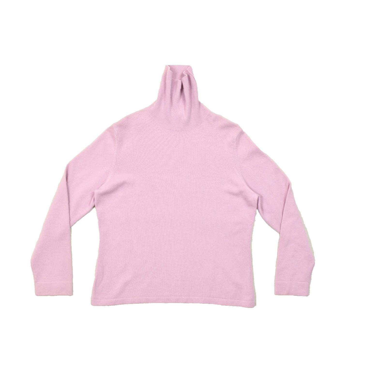 Ann Taylor Ann Taylor Petites Cashmere Sweater Womens XL Pink Turtleneck Long Sleeve Pullover Pullover Size XL / US 12-14 / IT 48-50 - 2 Thumbnail