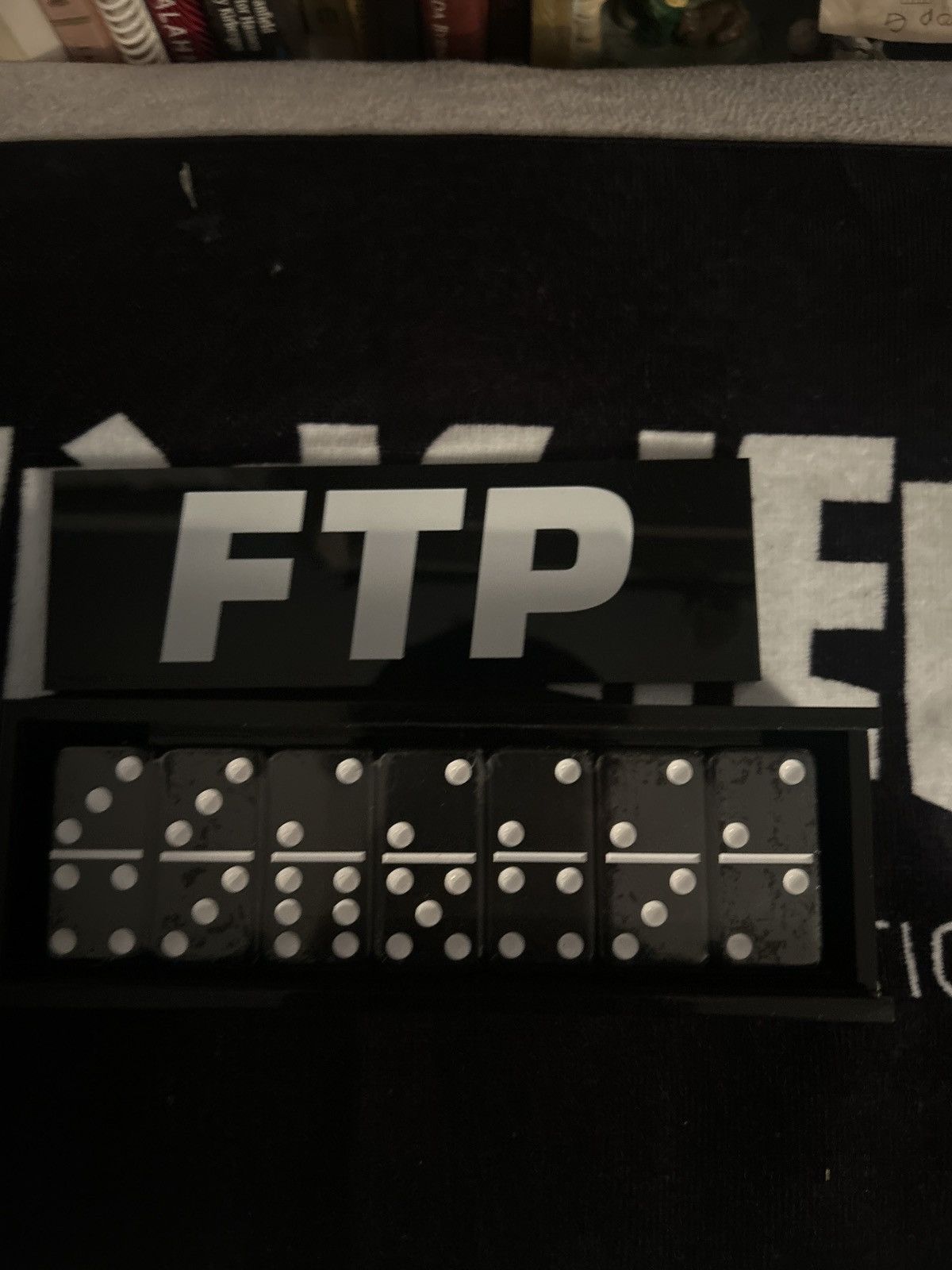 image of Fuck The Population Dominos in Black, Men's