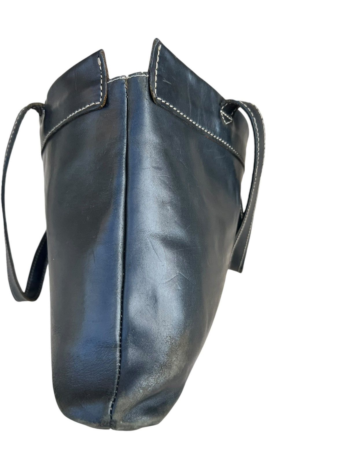 Leather CI-VA Distress Scratches Patina Leather Tote Bag Size ONE SIZE - 13 Thumbnail
