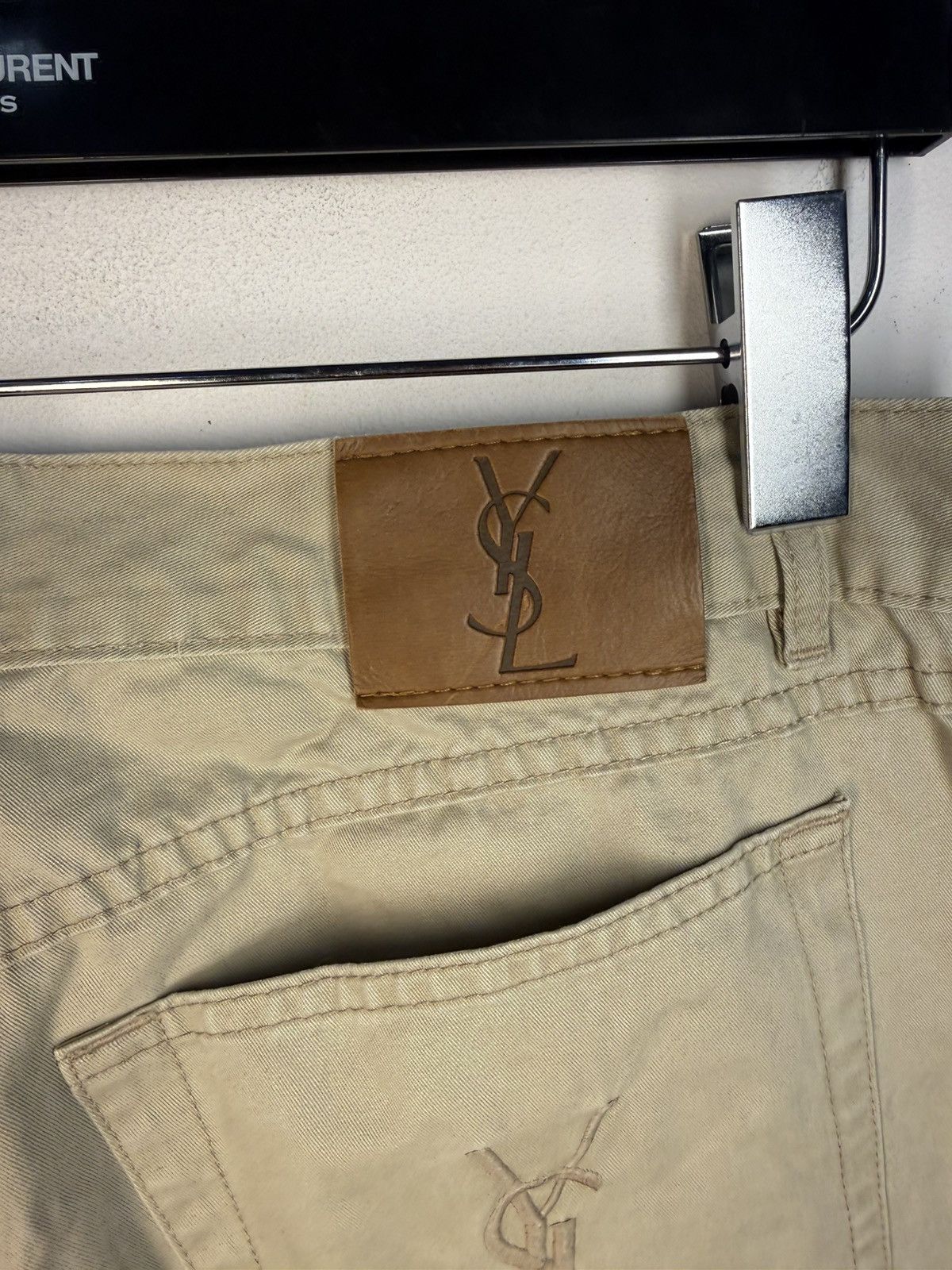 Yves Saint Laurent 34x34 YSL Jeans Beige Denim Pants Casual Old Money Size US 34 / EU 50 - 9 Thumbnail