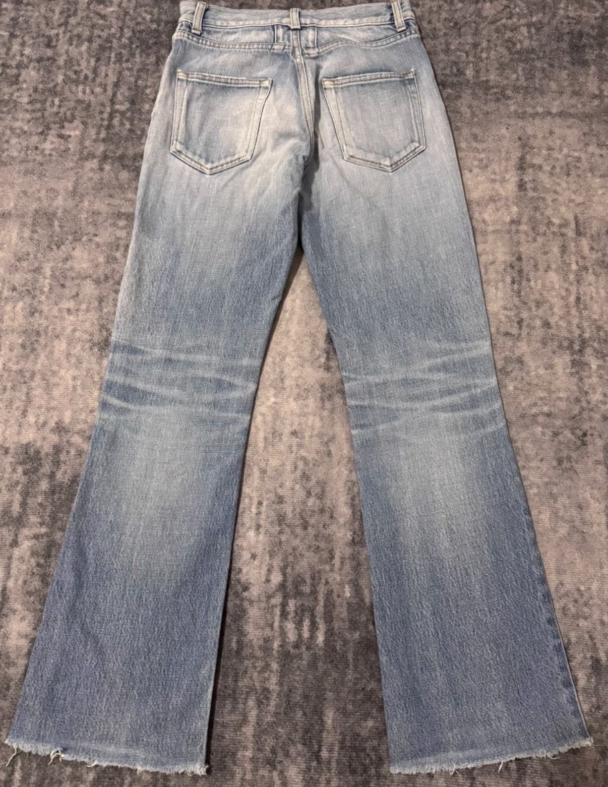 Saint Laurent Paris Saint Laurent 16FW Flared Frayed Hem Denim Jeans Size US 26 / EU 42 - 2 Thumbnail