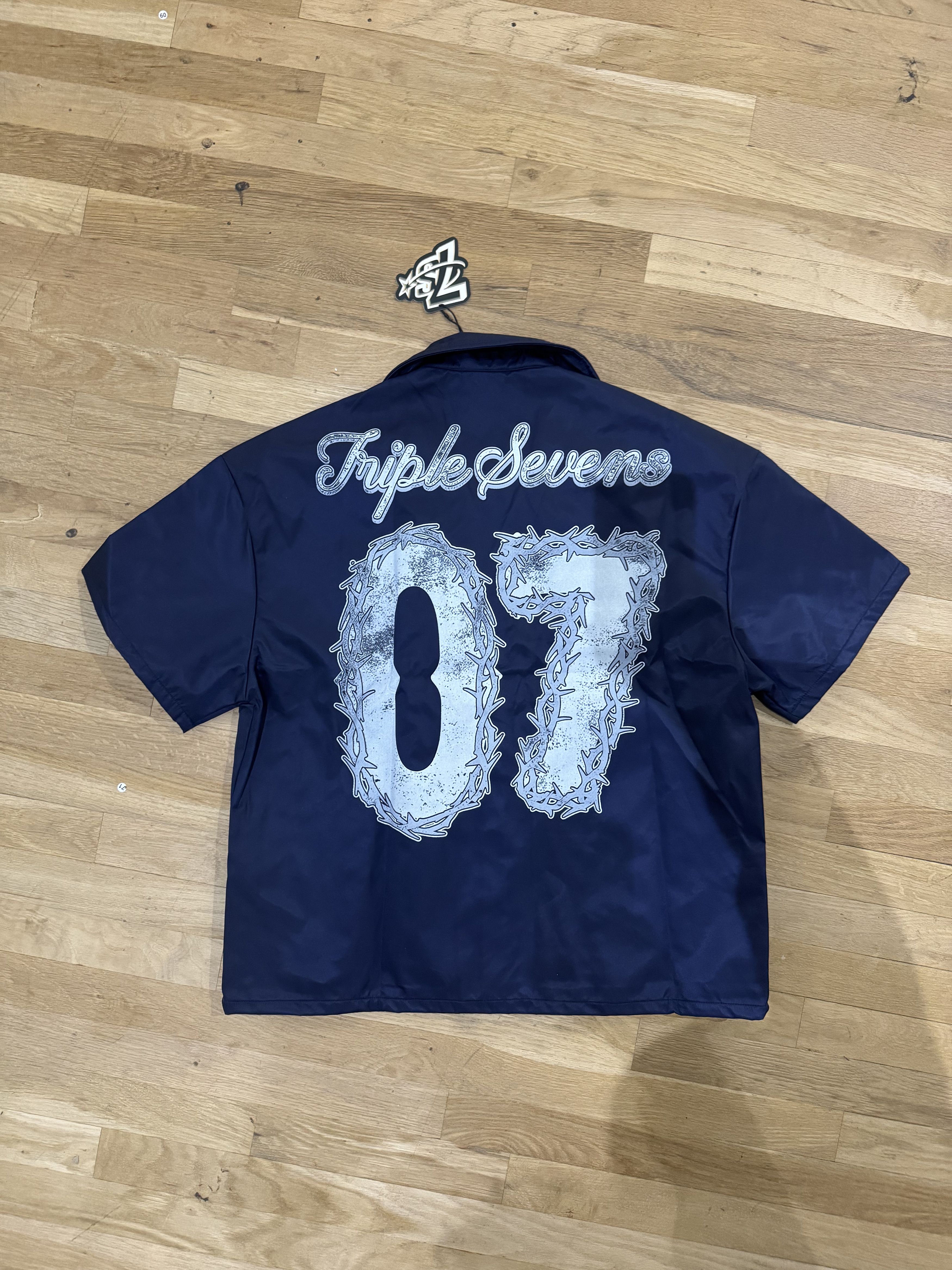 TRIPLE SEVENS Triple Sevens Nylon button up Navy Size US XL / EU 56 / 4 - 2 Thumbnail