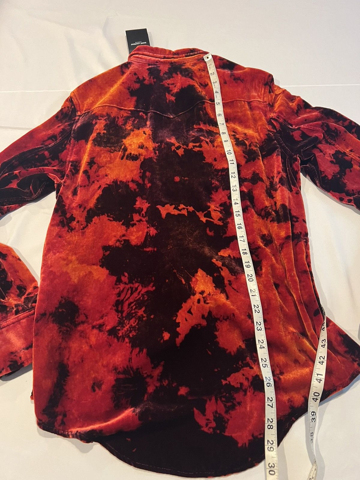 Saint Laurent Paris Saint Laurent men’s Devore velvet shirt. M. $1350 Size US M / EU 48-50 / 2 - 6 Thumbnail