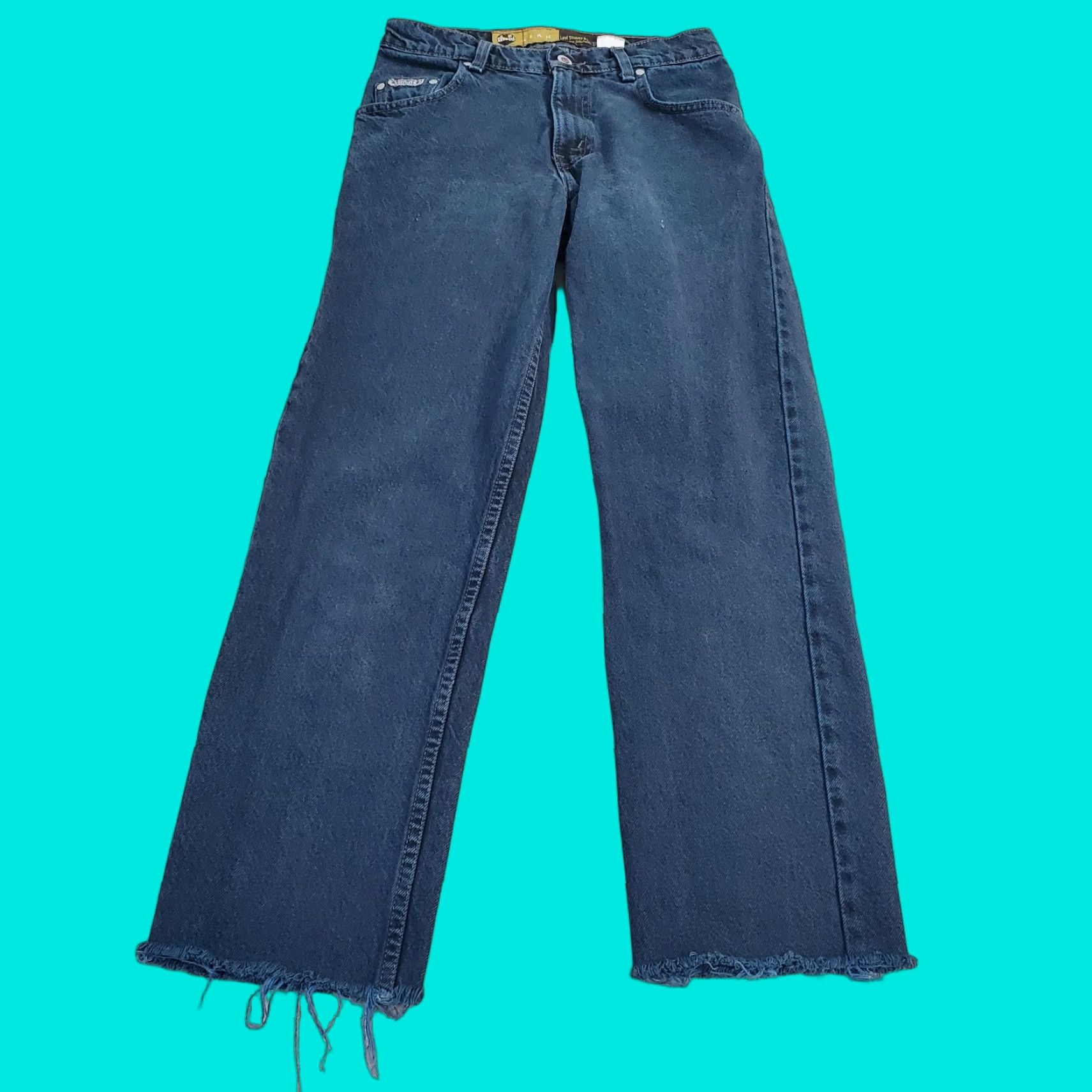 Levi's VINTAGE Levi's Silvertab Jeans Mens 27x28 Baggy Relaxed Denim Blue 80s 90s Pockets Distressed Wide-Leg Mens Size US 27 - 1 Thumbnail