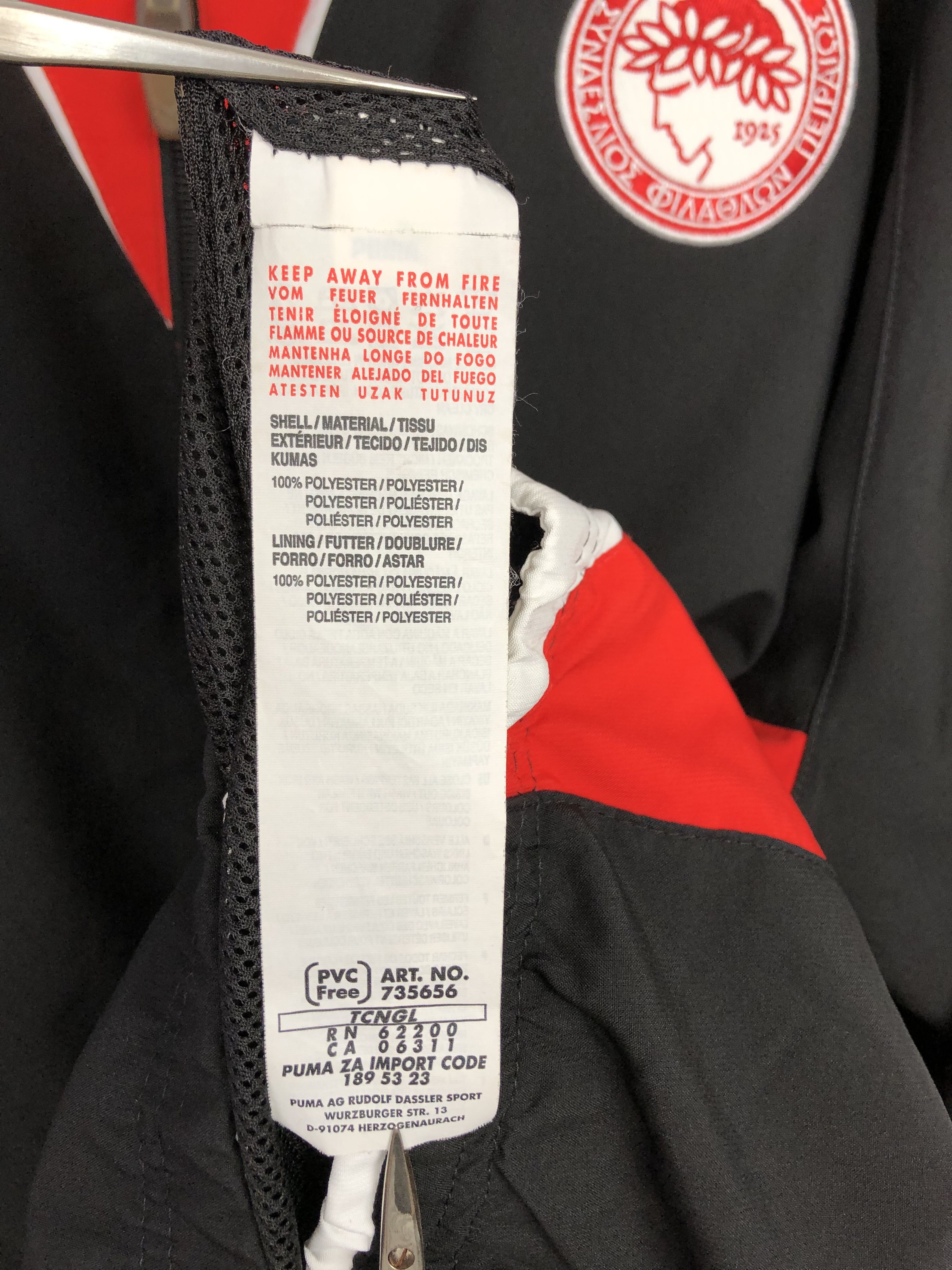 Puma Vintage Olympiacos Football Jacket Train Soccer Track Top Size US XXL / EU 58 / 5 - 6 Thumbnail