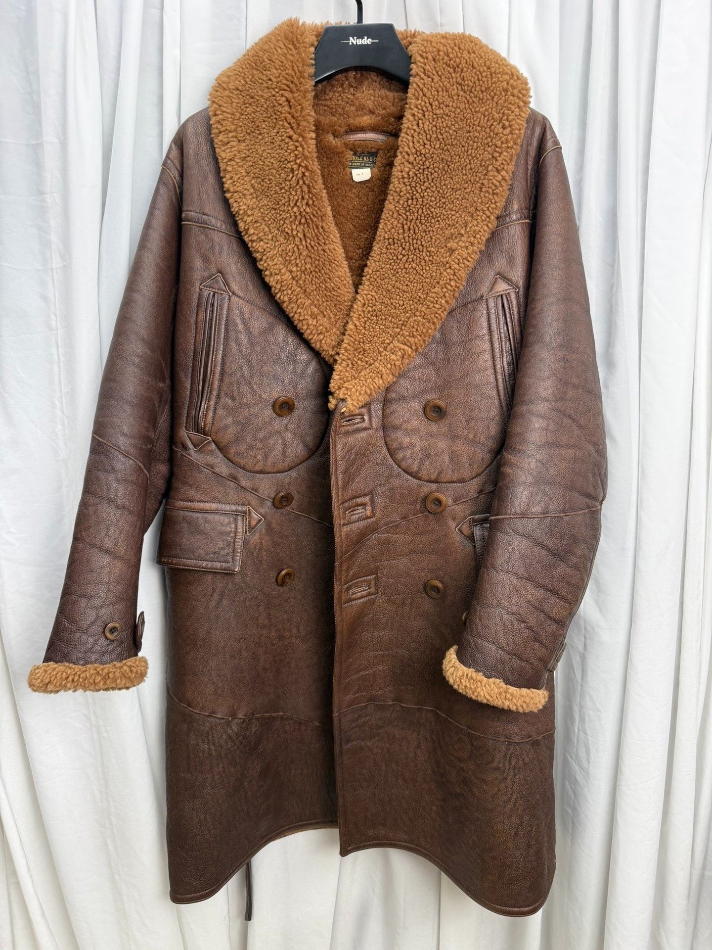 RRL Ralph Lauren DOUBLE RL Shearling Farmer Coat Size US M / EU 48-50 / 2 - 1 Thumbnail