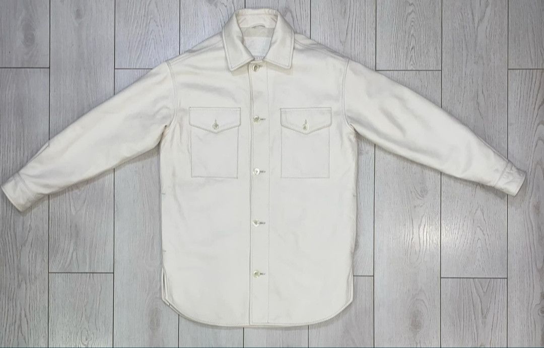 H&M × Maison Margiela Margiela Leather Overshirt Jacket Size US M / EU 48-50 / 2 - 1 Thumbnail