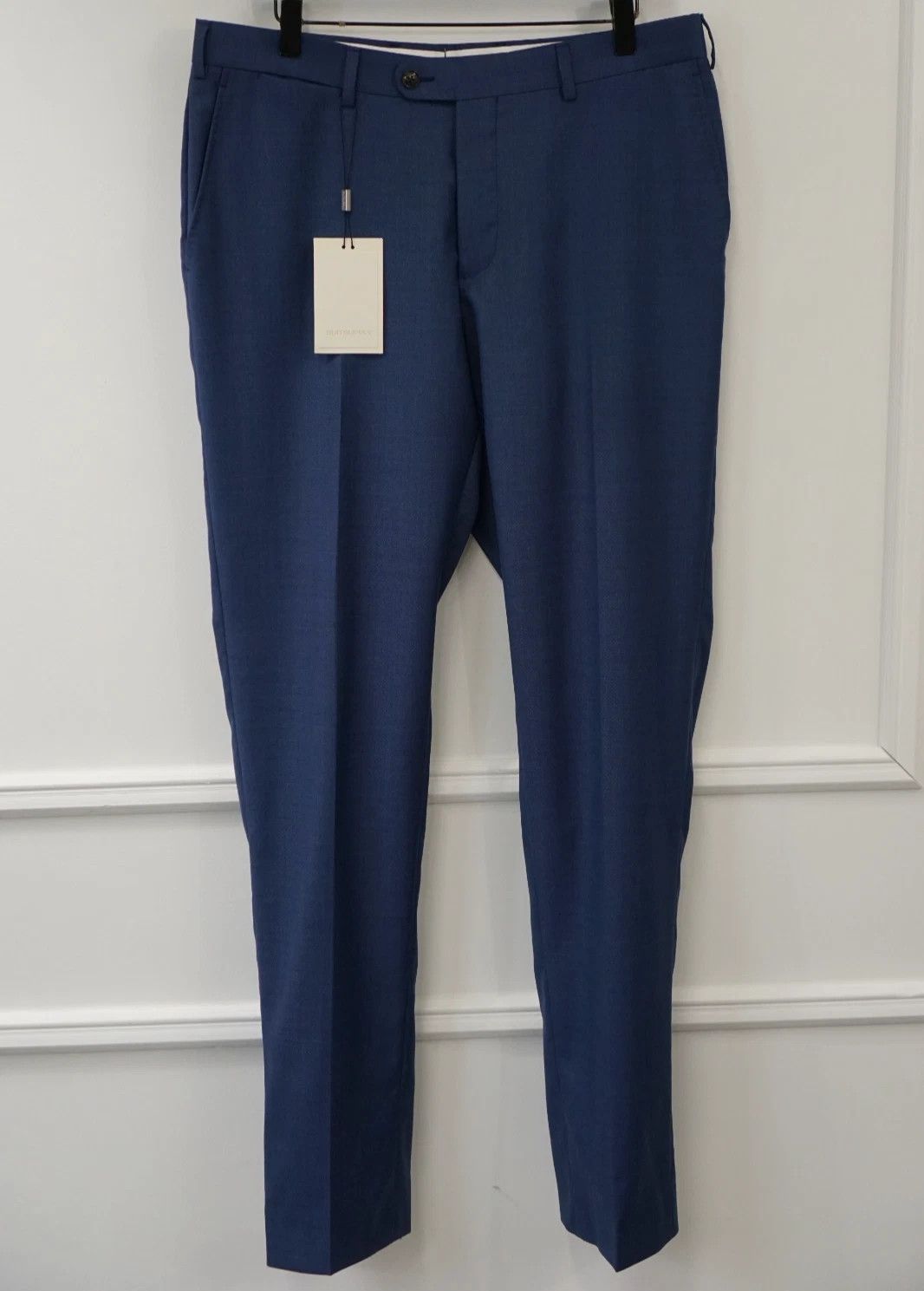 Suitsupply Men Suitsupply Pants Navy Blue Wool Brescia Size UK/US40 Size 40R - 1 Thumbnail