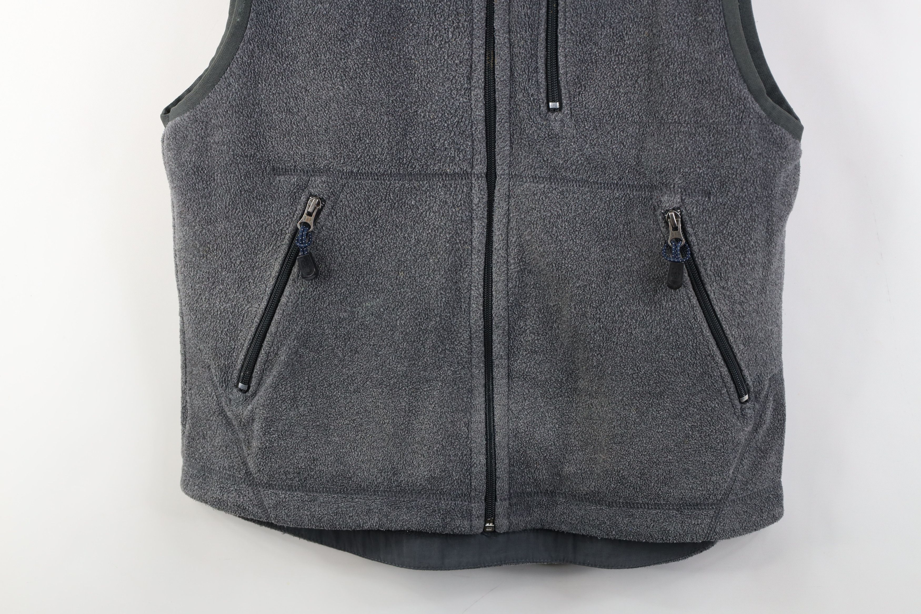 Gap Vintage 90s Gap Blank Full Zip Fleece Vest Jacket Gray Size US M / EU 48-50 / 2 - 3 Thumbnail