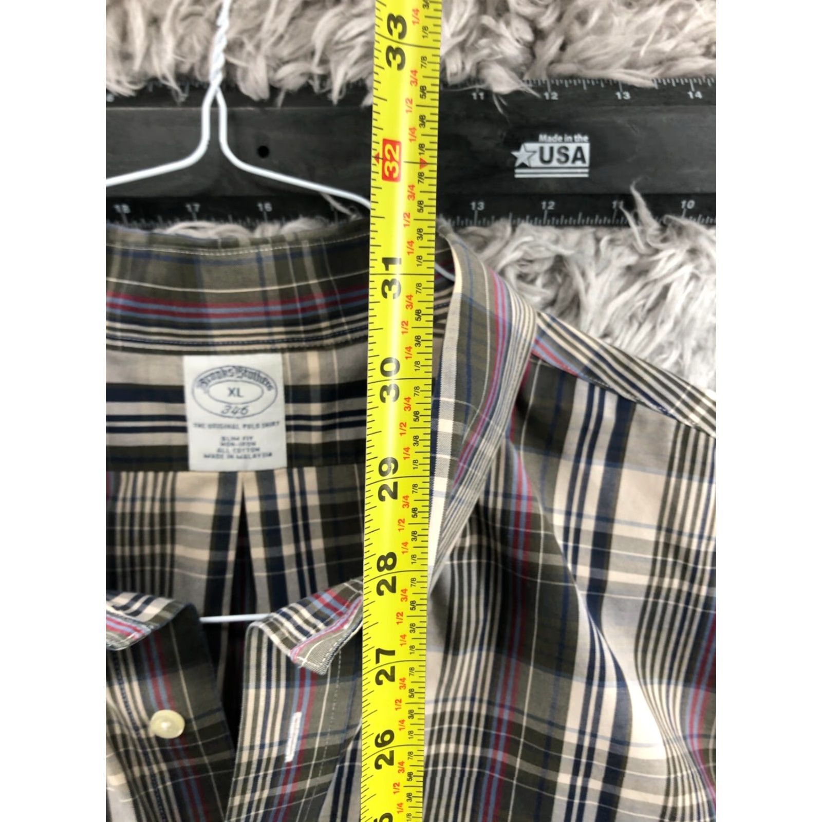Brooks Brothers Brooks Brothers 346 Shirt Button-Down XL Mens Long Sleeve Plaid Modern Classic Shirt Size US XL / EU 56 / 4 - 5 Thumbnail