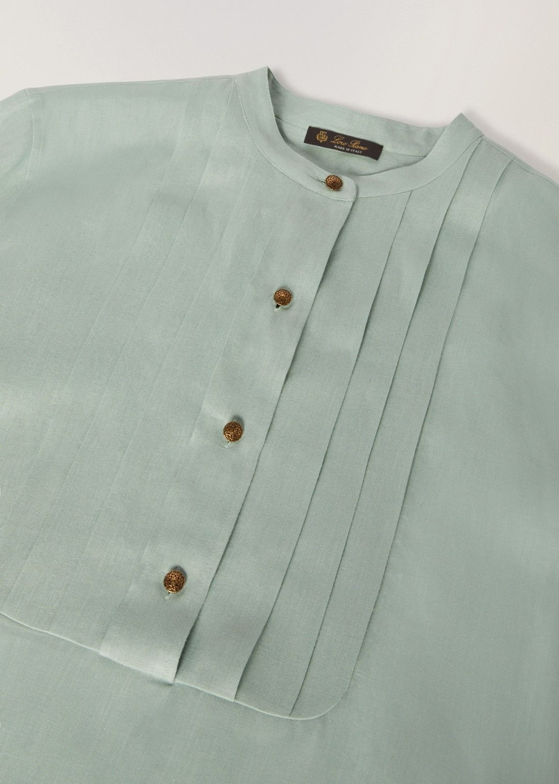 Loro Piana o1srvl11e1224 Solaire Shirt in Light Green Size S / US 4 / IT 40 - 3 Thumbnail