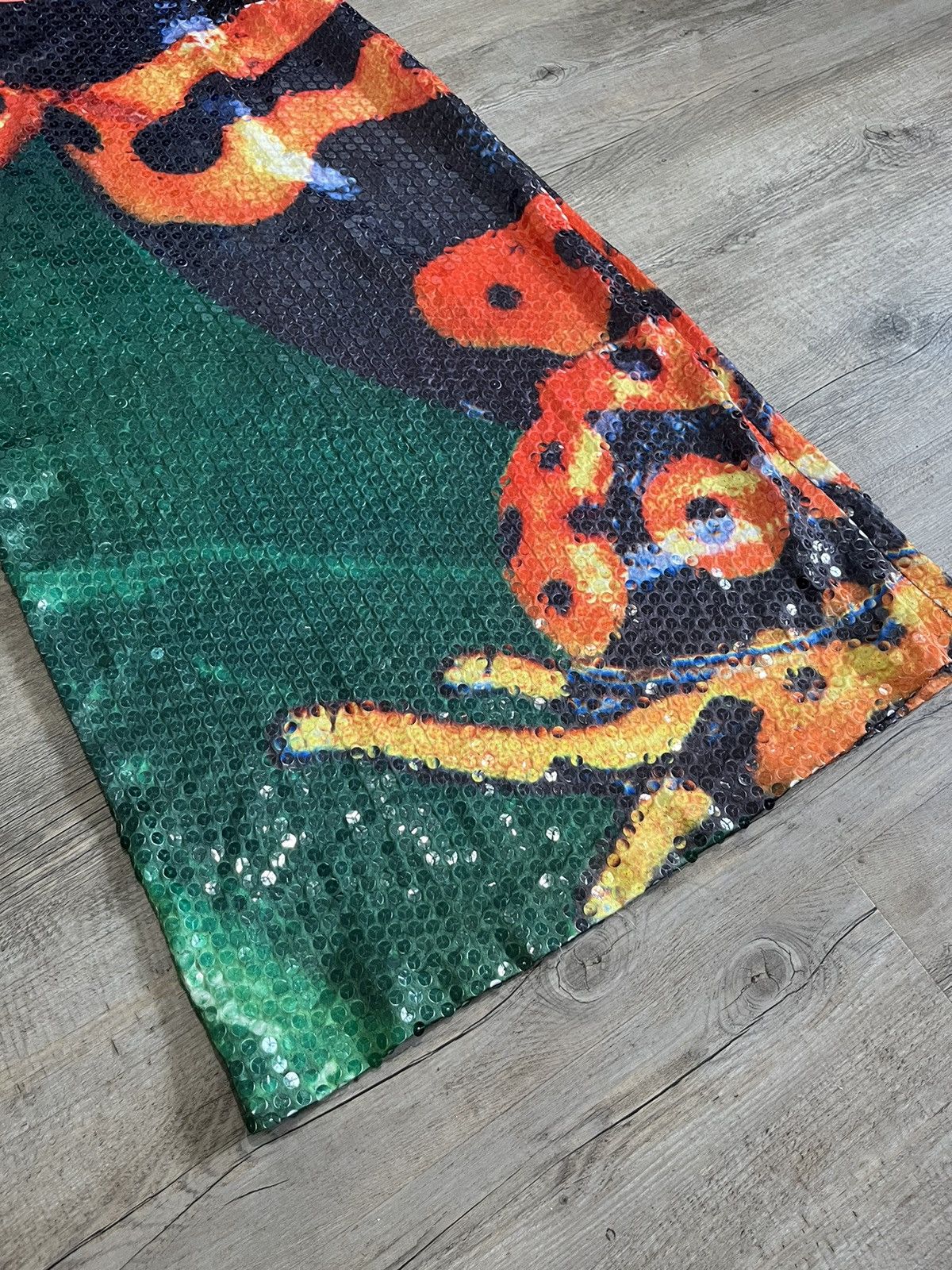 W&LT WALTER VAN BEIRENDONCK Sequin Dress Poison Dart Frog Print Size S / US 4 / IT 40 - 3 Thumbnail