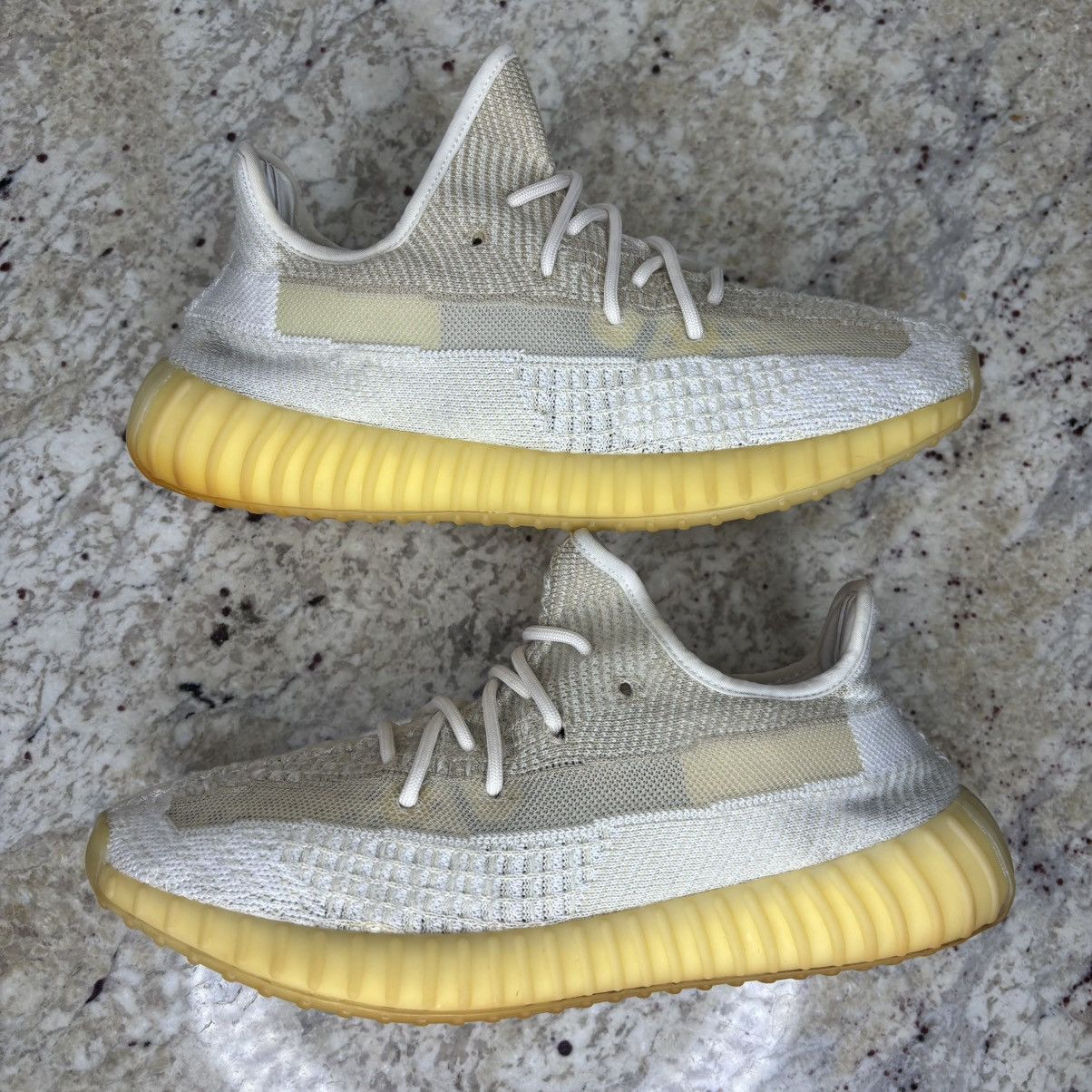 Adidas × Kanye West Size 12-Adidas Yeezy Boost 350 V2 Natural WORN NO BOX Size US 12 / EU 45 - 2 Thumbnail