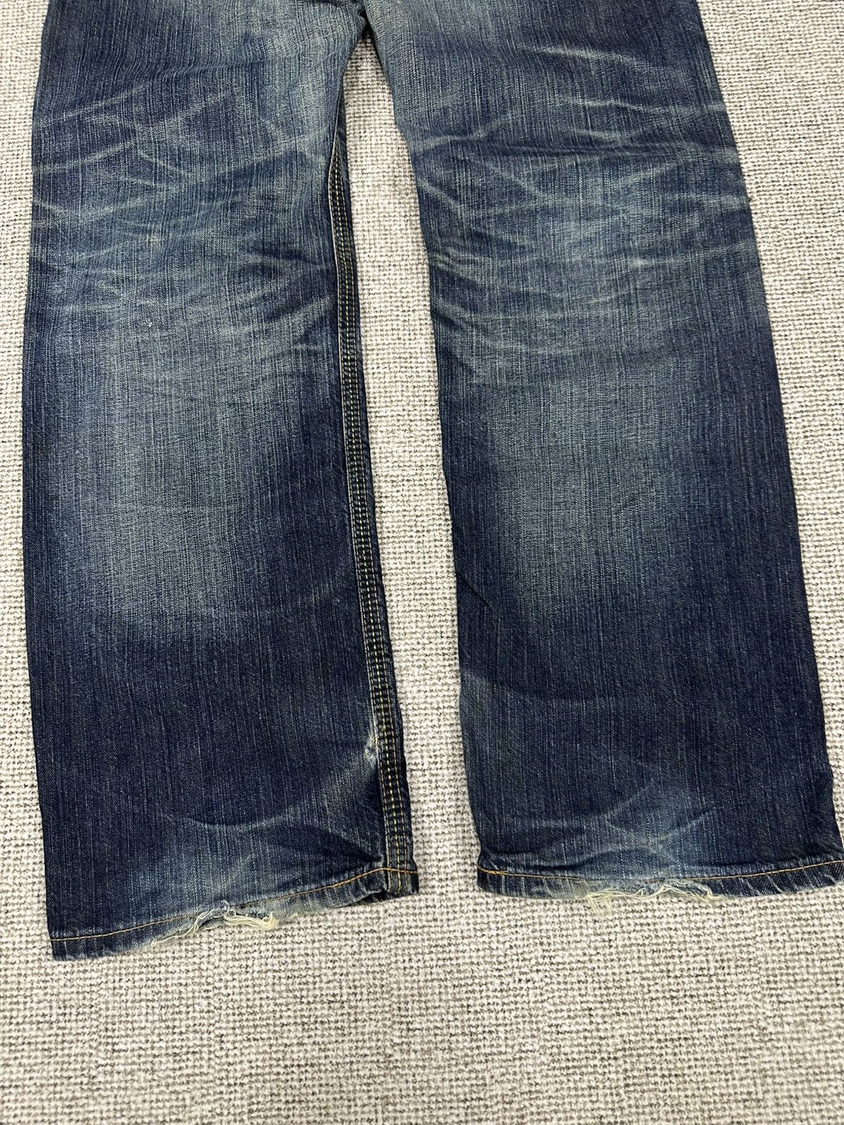Edwin Vintage Edwin 444 XVS Distressed Wide Leg Denim 34x31 D741 Size US 32 / EU 48 - 7 Thumbnail