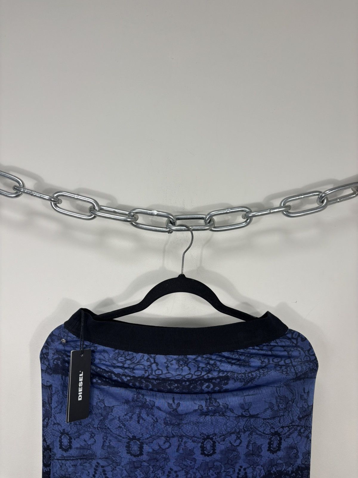 Diesel Diesel Laisy Women’s NWT Blue/Black Lace Print Maxi Skirt Size 30" / US 8 / IT 44 - 3 Thumbnail
