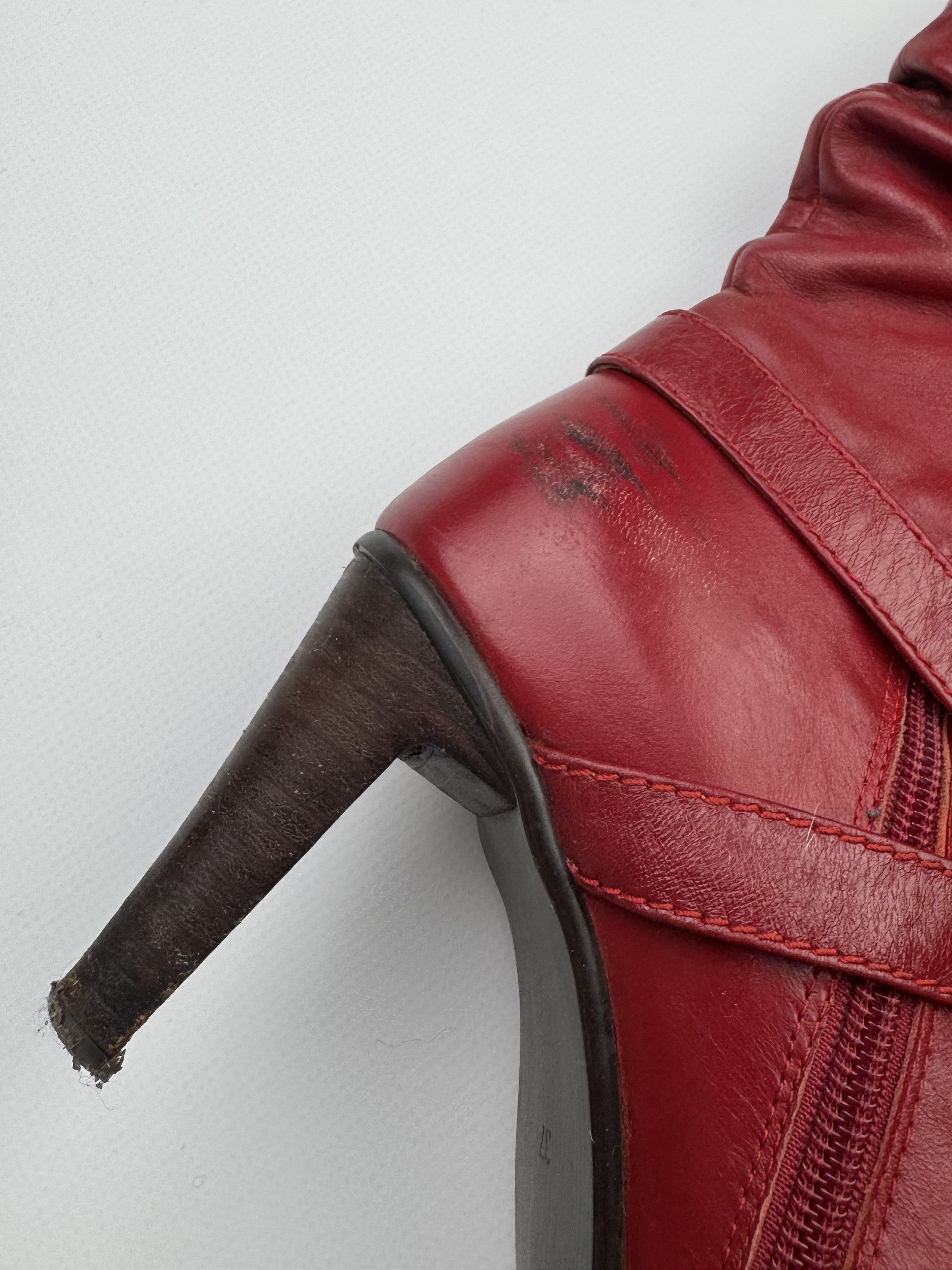 Vintage Vintage Leather Heels Boots With Belted B343(V372)E2 Size US 7 / IT 37 - 6 Thumbnail