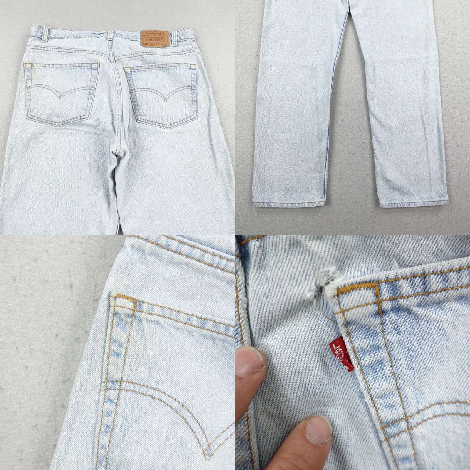 Levi's VINTAGE Levi's Jeans Mens 38x32 Blue Denim 505 Grunge Regular Straight 90s USA Size US 38 / EU 54 - 8 Thumbnail