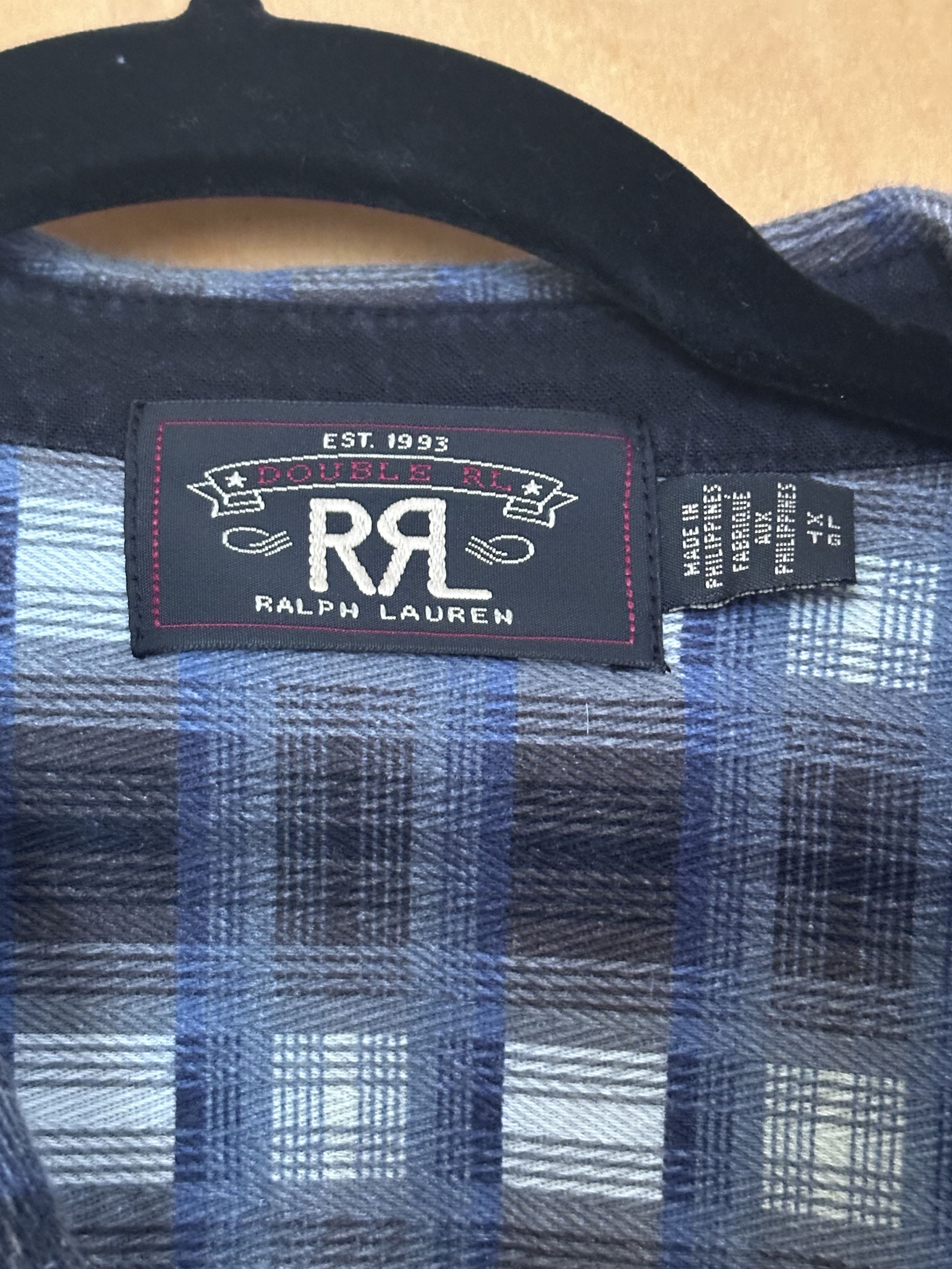 RRL Ralph Lauren Men’s Double RL RRL Ralph Lauren Flannel Checked LS Shirt XL Size US XL / EU 56 / 4 - 2 Thumbnail