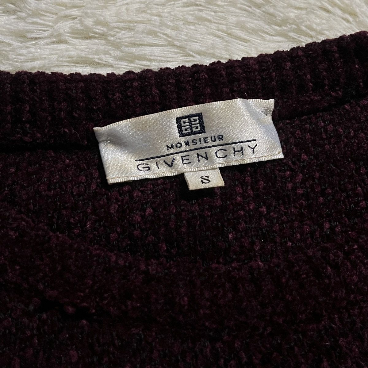 Givenchy Vintage Givenchy Monsieur Burgundy Knitted Sweater Size US S / EU 44-46 / 1 - 3 Thumbnail