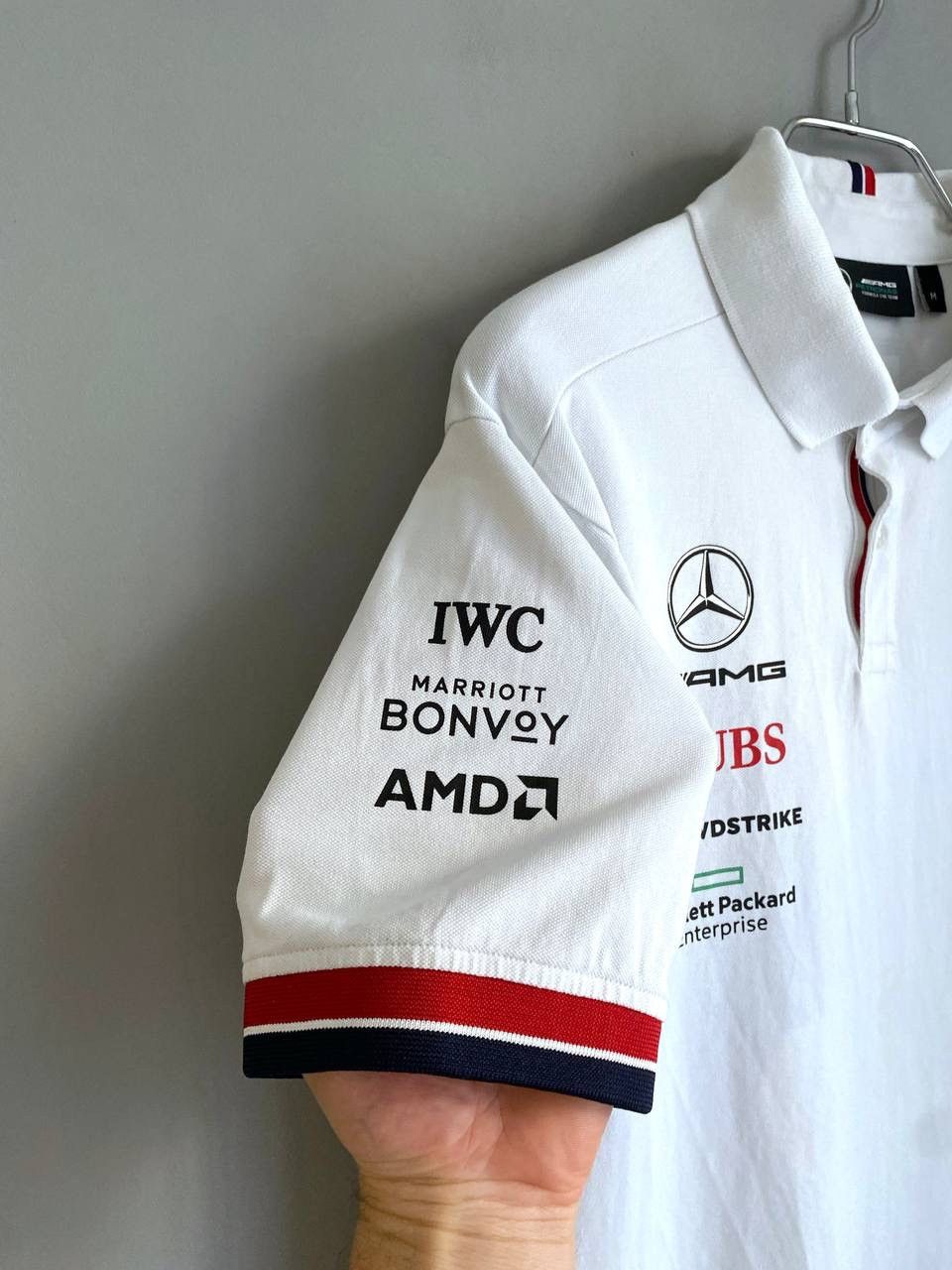 Mercedes-Benz F1 Racing Mersedes Benz AMG Petronas Team Polo T-Shirt, Sz M Size US M / EU 48-50 / 2 - 6 Thumbnail