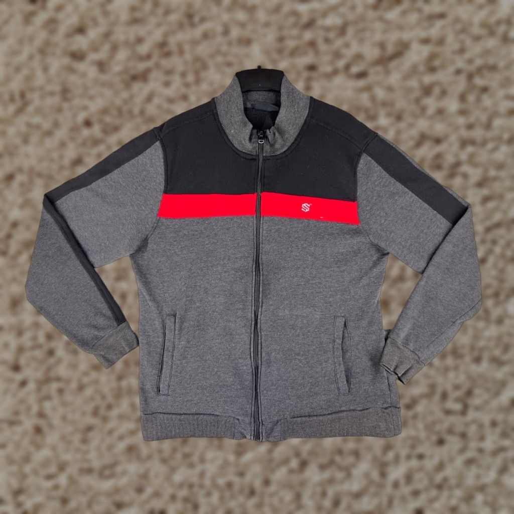 Vintage Seduka Jacket Men S Gray Red Full Zip Mock Neck Camp Hike 100% Polyester Outdoor Size US S / EU 44-46 / 1 - 1 Thumbnail