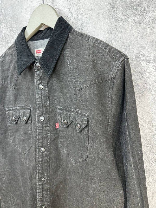 Levi's Levi’s Western Denim Shirt Snap Button Corduroy Collar Size US M / EU 48-50 / 2 - 5 Thumbnail