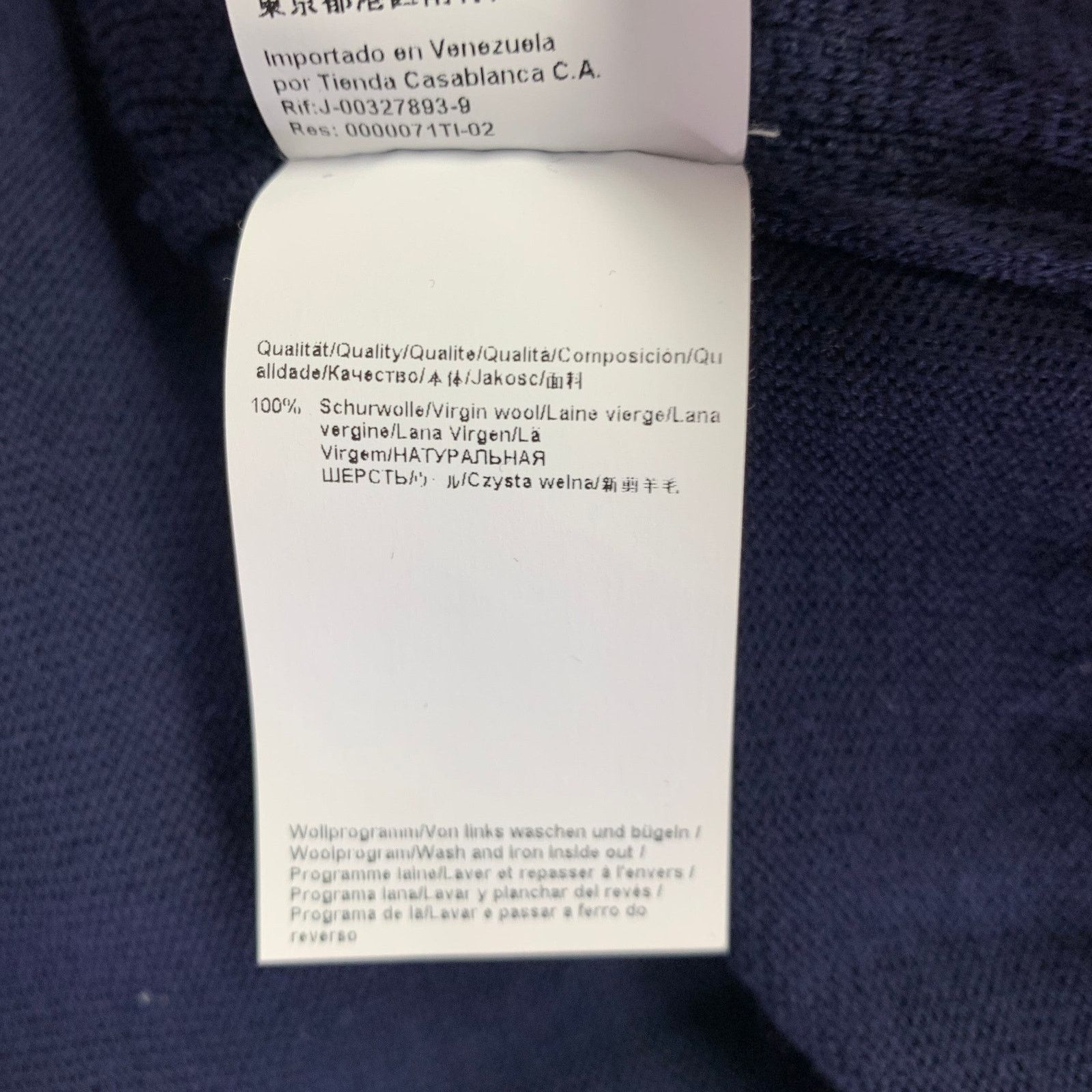 Hugo Boss HUGO BOSS Size XL Navy Knit Wool Zip Up Cardigan Size US XL / EU 56 / 4 - 7 Thumbnail