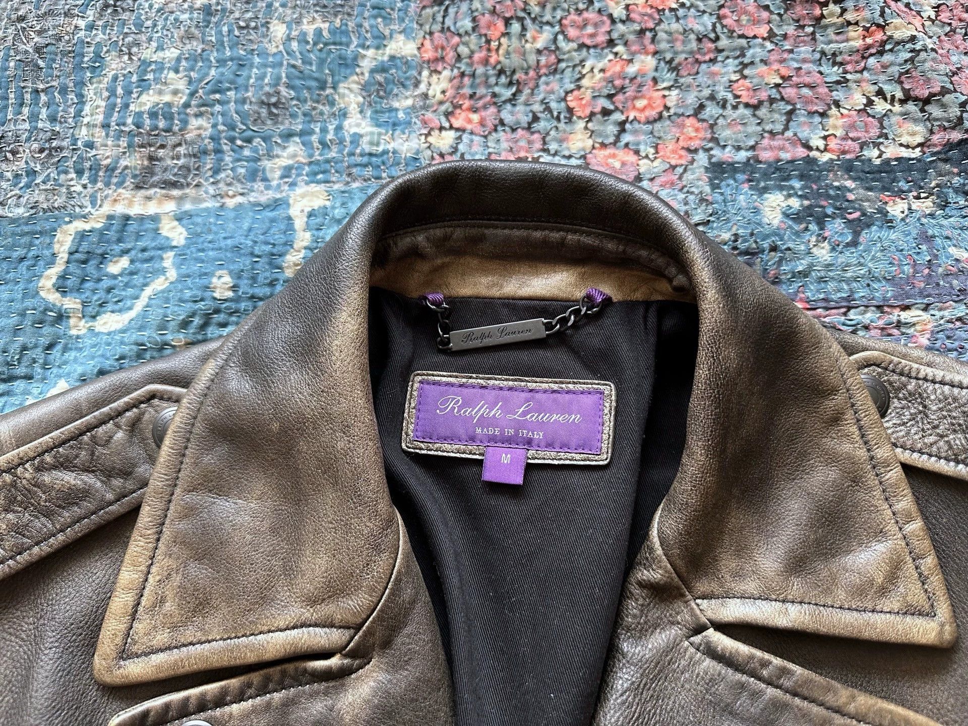 Polo Ralph Lauren RRL Purple Label Motorcycle Jacket M New W/Tags Size US M / EU 48-50 / 2 - 2 Thumbnail