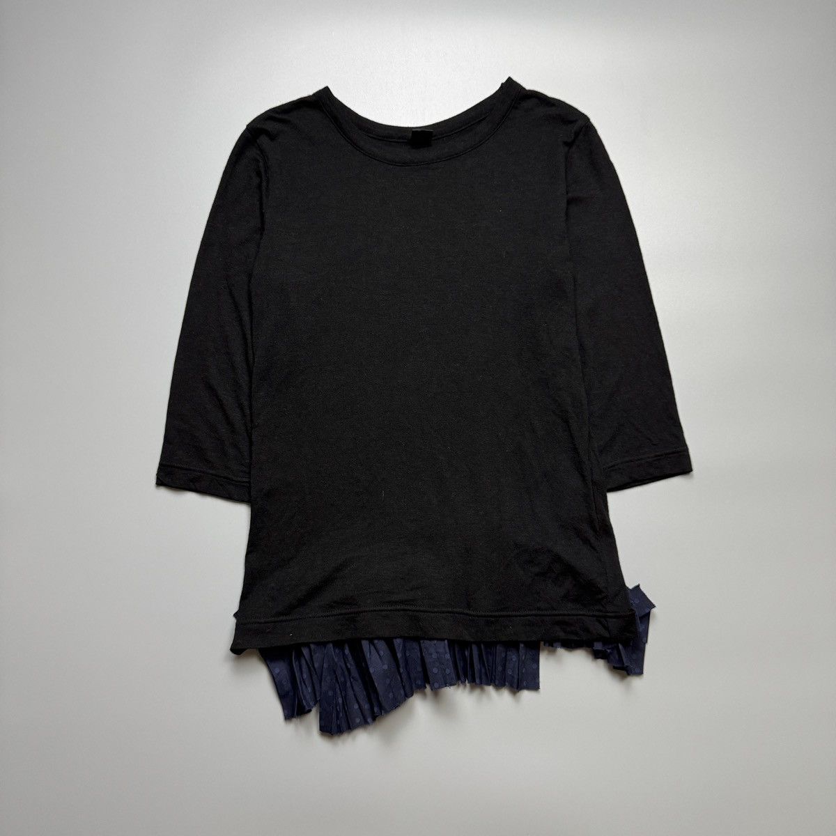 Y's Y’s By Yohji Yamamoto - Pleated Back 3/4 Sleeve Blouse Size XS / US 0-2 / IT 36-38 - 1 Thumbnail