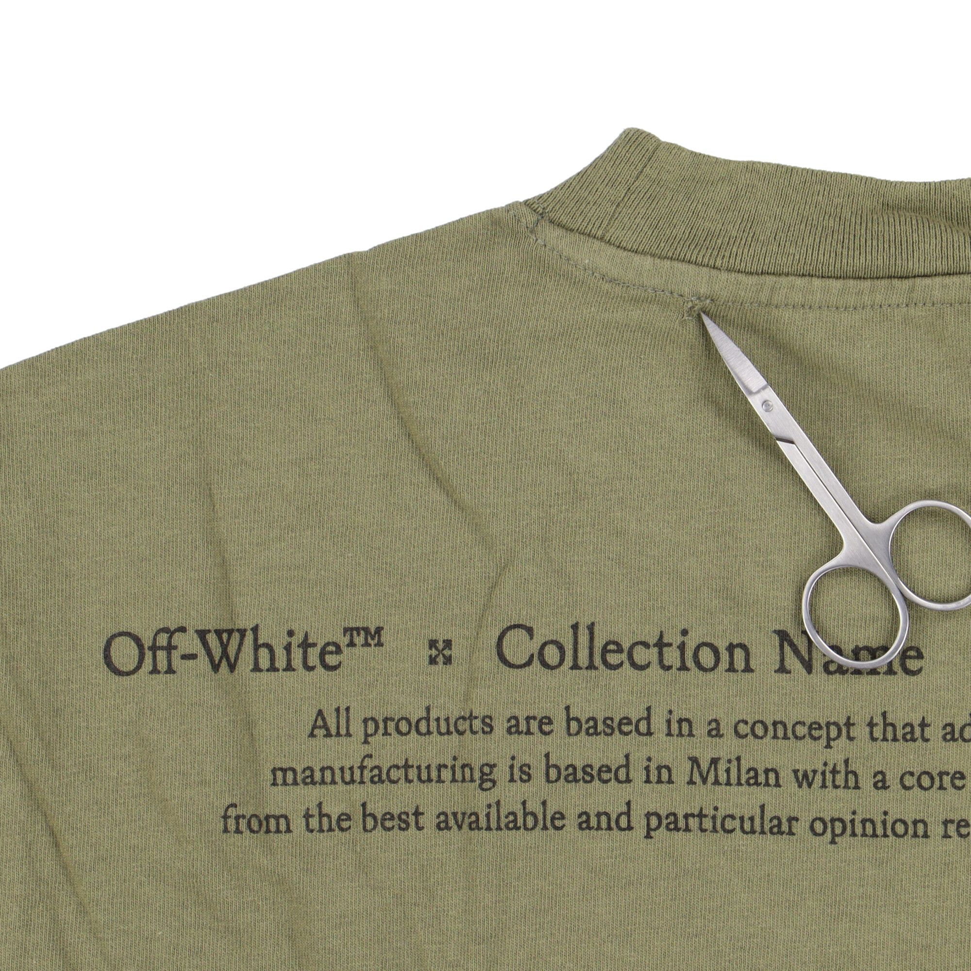 Off-White Green Caravaggio Boy Skate Oversized T-Shirt Size US XXS / EU 40 - 8 Thumbnail