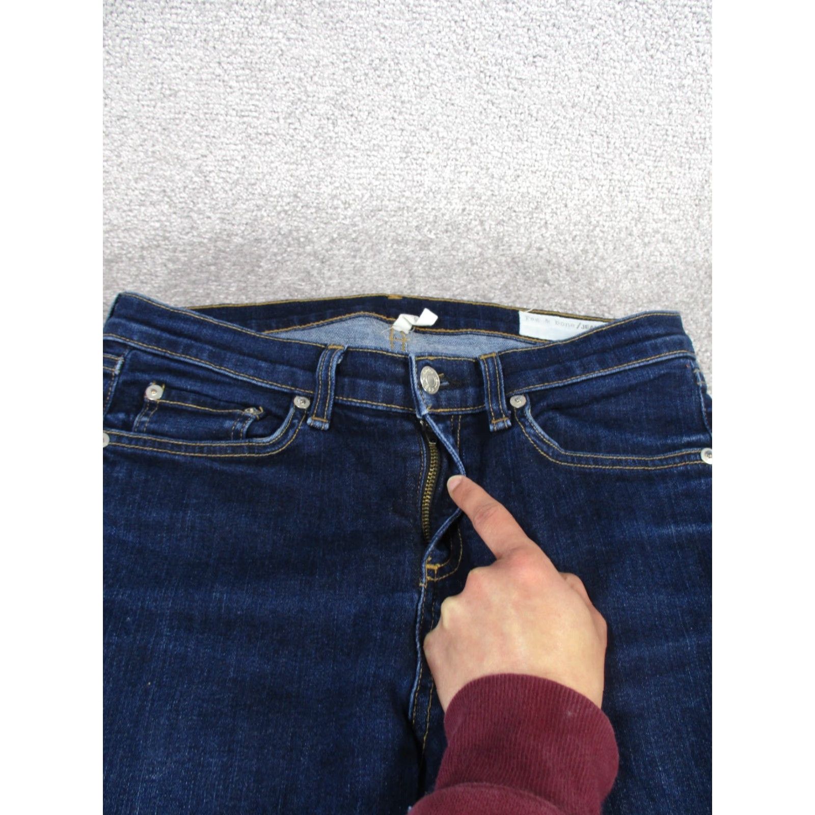 Rag & Bone VINTAGE rag & bone Jeans Womens 29 Skinny Dark Wash Denim Blue 2010s Girls Size 29" - 5 Thumbnail