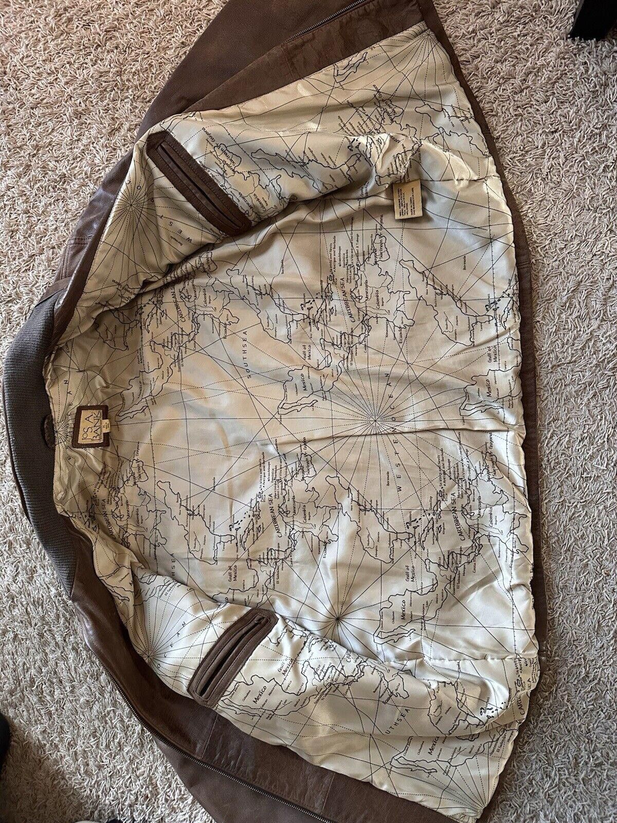 Jos. A. Bank Vintage Jos A Banks Men’s XL Leather Coat Size US XL / EU 56 / 4 - 5 Thumbnail