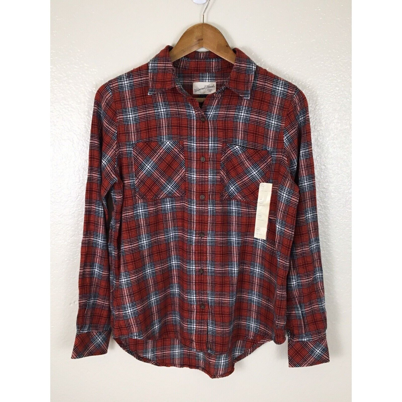 Other Womens Plaid Flannel Long Sleeve Button-Down Shirt Size XS / US 0-2 / IT 36-38 - 2 Thumbnail
