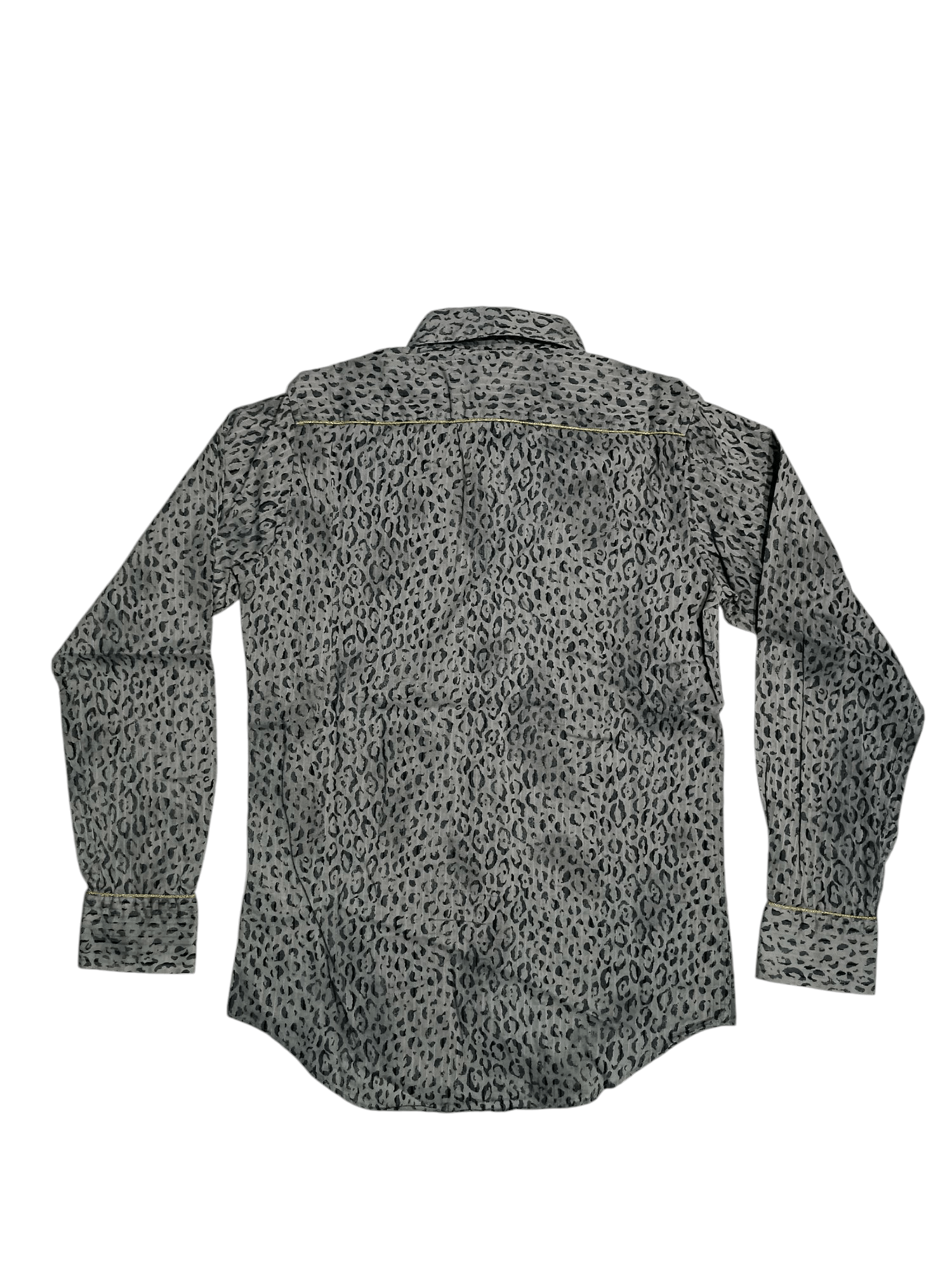 Japanese Brand Grey Leopard Print Long Sleeve Shirt Size US M / EU 48-50 / 2 - 7 Thumbnail