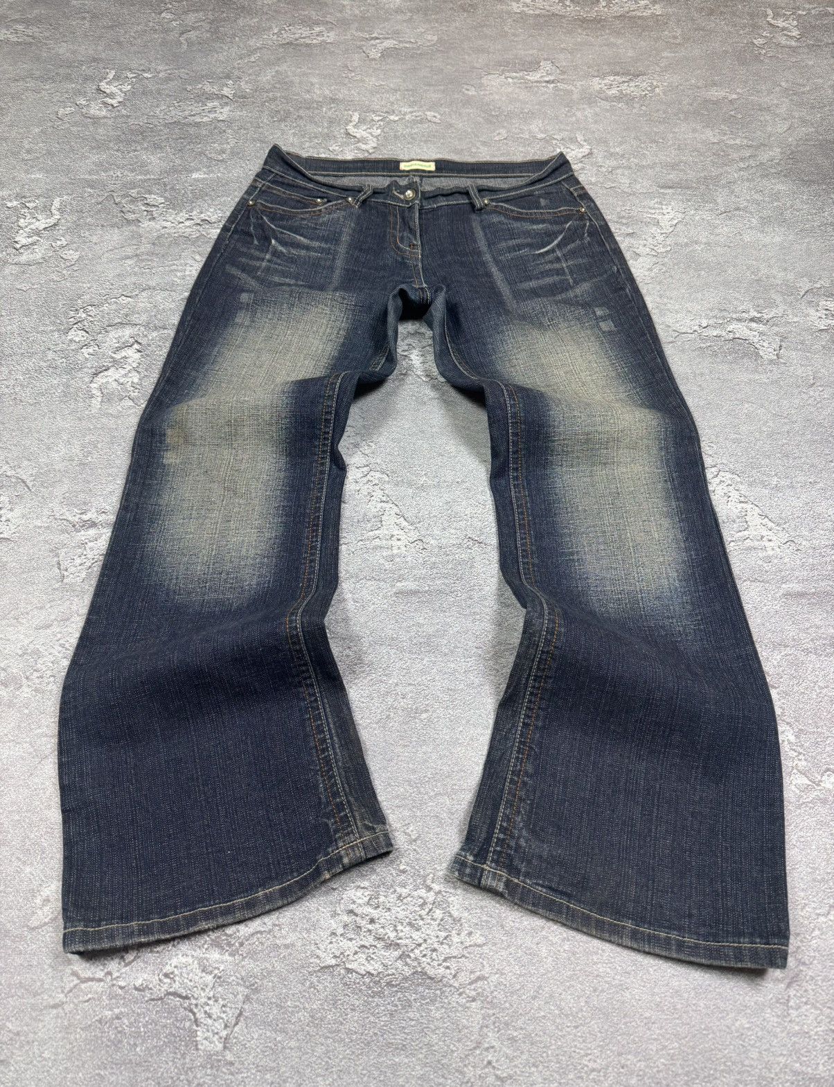 If Six Was Nine Y2K 2000s Flared Straight Bootcut Washed Jeans Size 36 Size US 32 / EU 48 - 1 Thumbnail