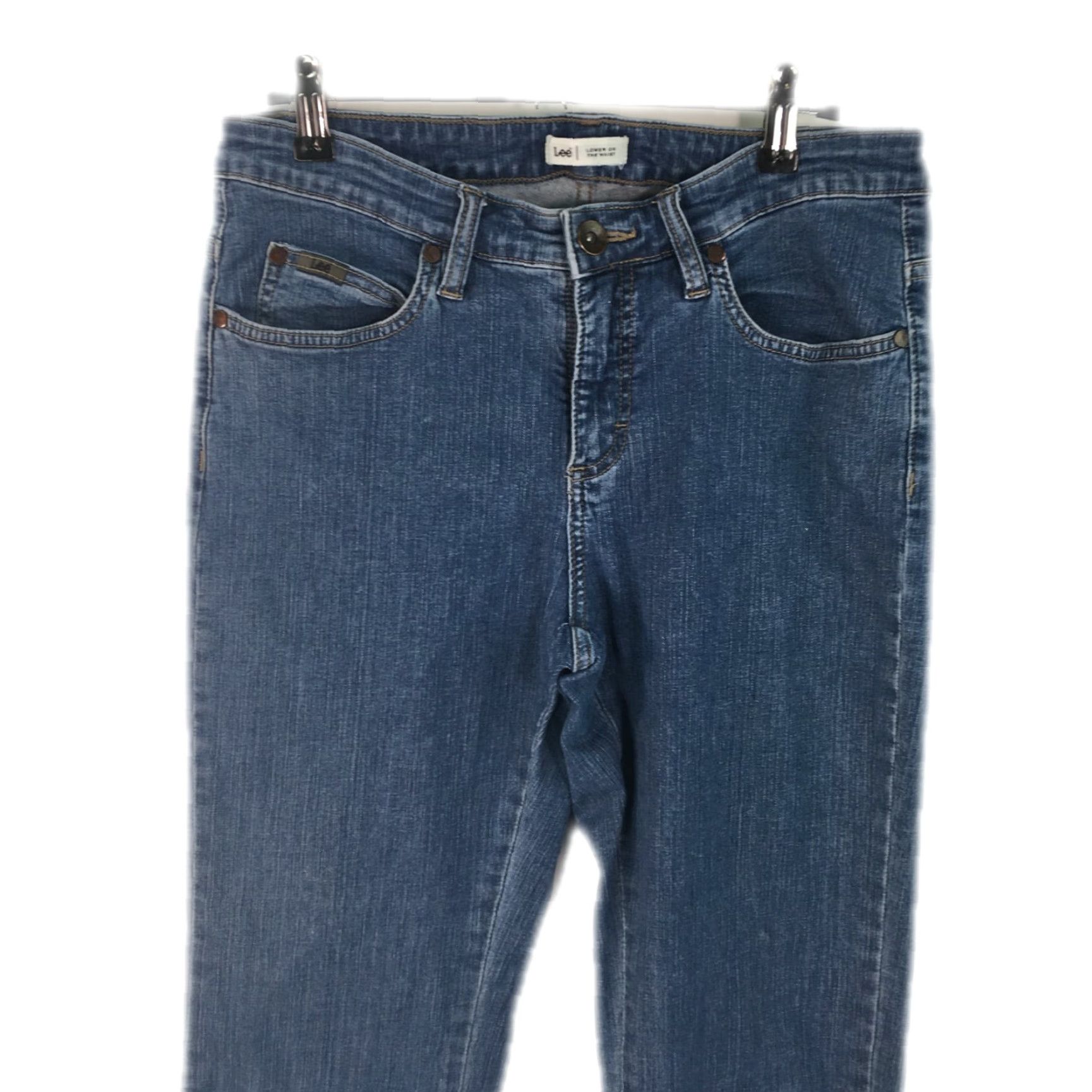 Lee Lee Women Jeans Straight Lower Waist 30x30 Blue 8 Short Denim 5-Pocket Regular Rise Medium Cuff 9in Vintage No US Seller Size 30" / US 8 / IT 44 - 3 Thumbnail