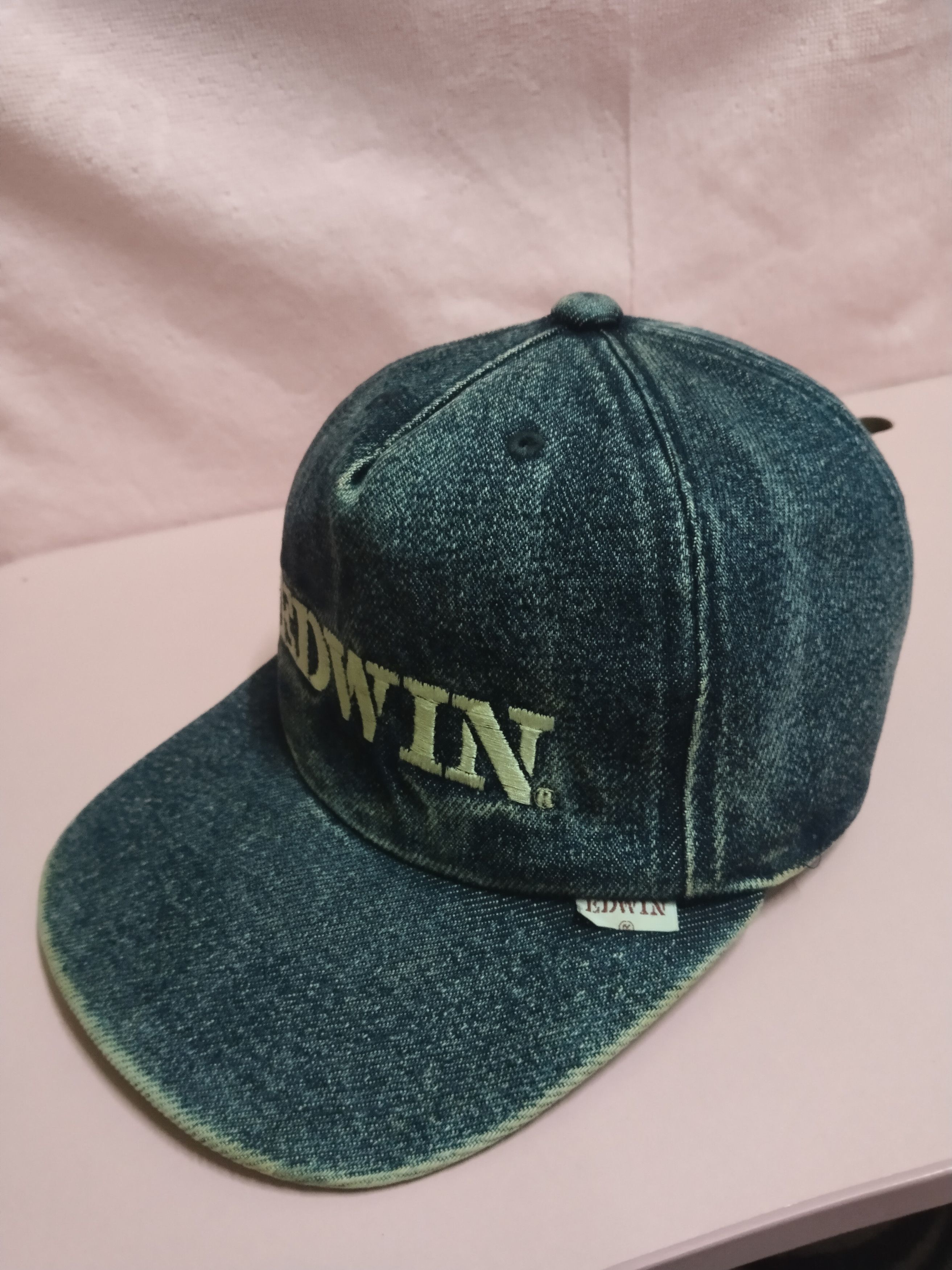 Edwin VINTAGE DENIM EDWIN ADJUSTABLE LEATHER CAP Size ONE SIZE - 3 Thumbnail