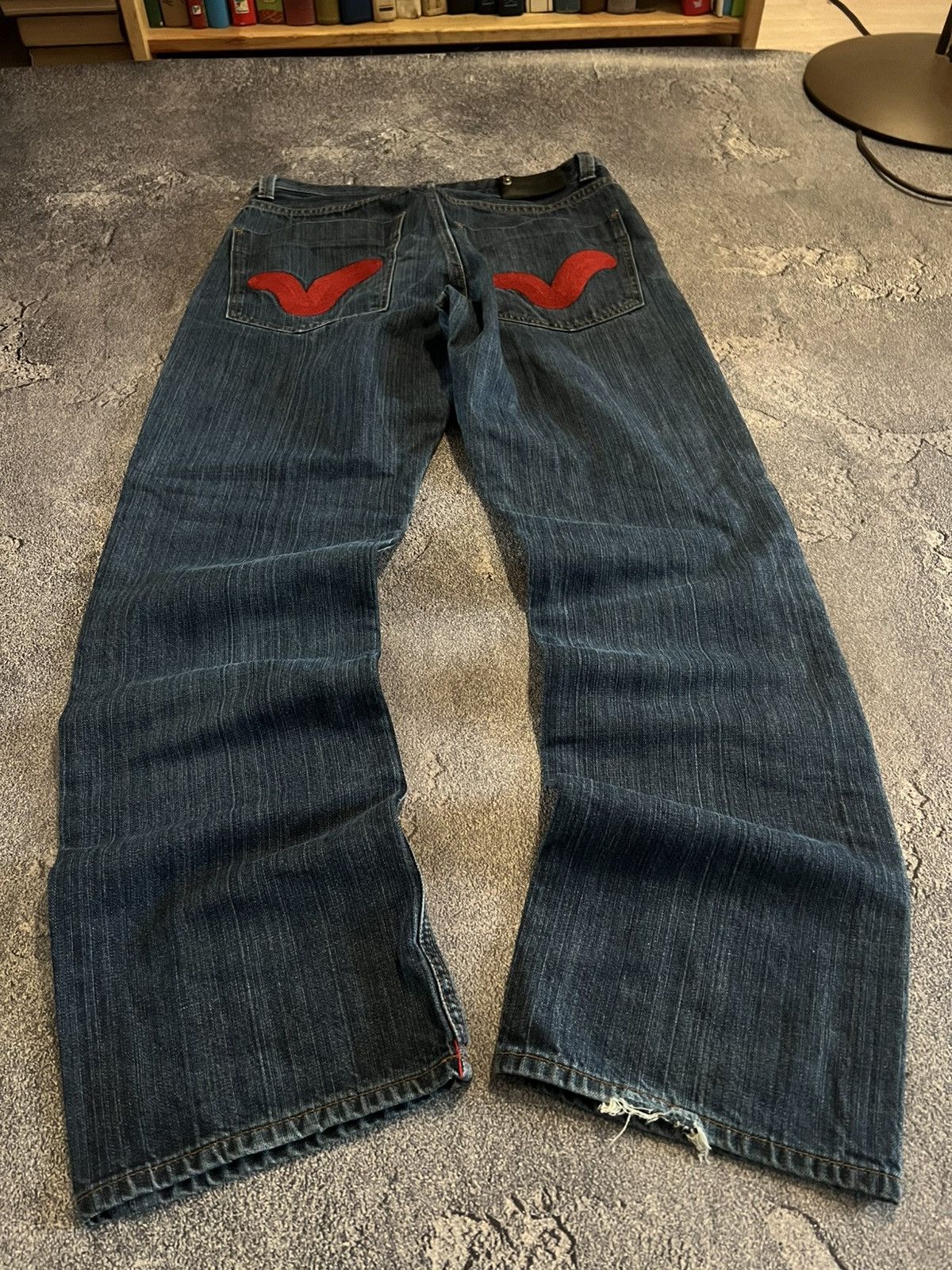 Vintage RARE Slim Fit Darkwear Voi Jeans / Red Logo Archive Style Size US 31 - 1 Thumbnail