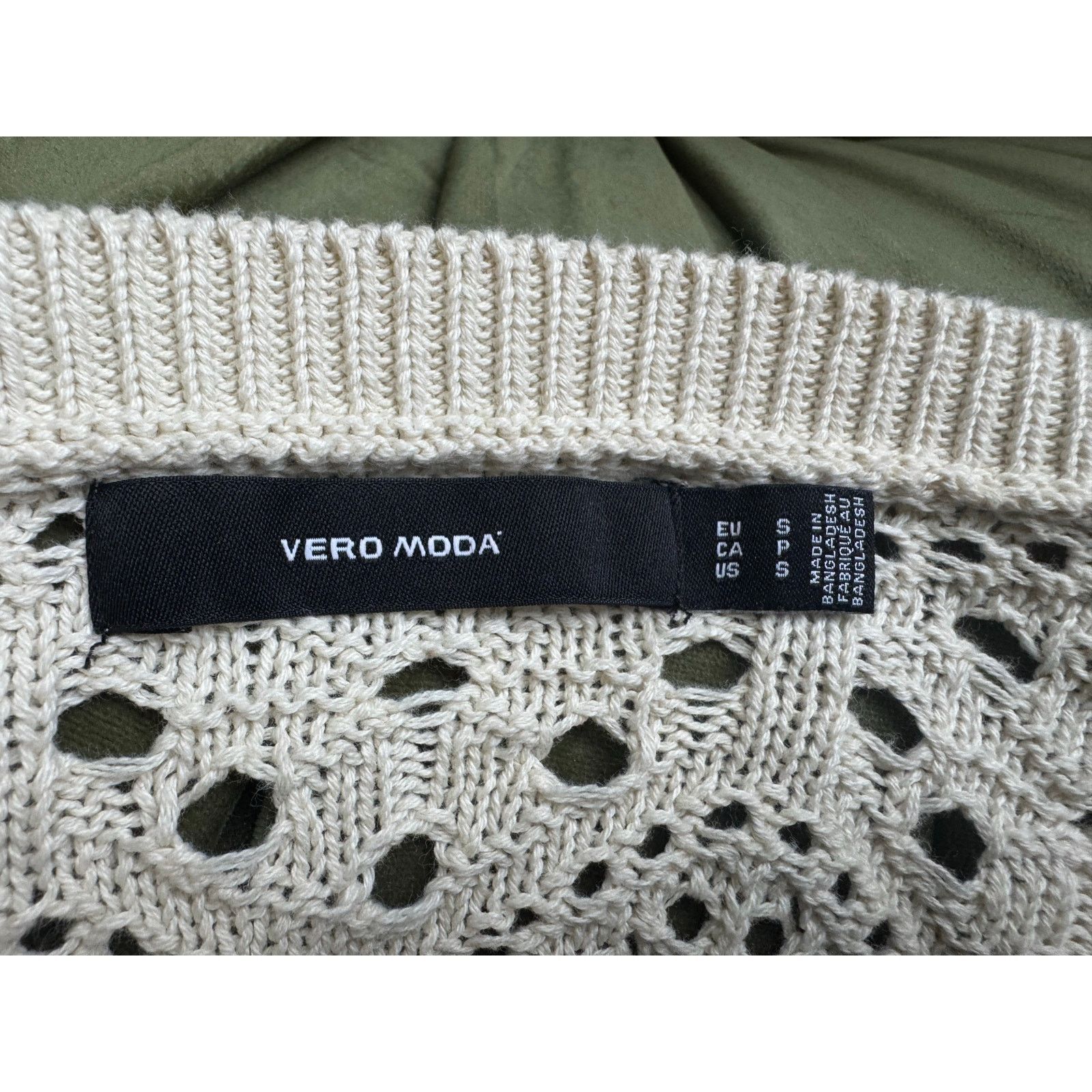 Other Vero Moda Cream Crochet Knit Sweater Size S Coquette Size S / US 4 / IT 40 - 4 Thumbnail