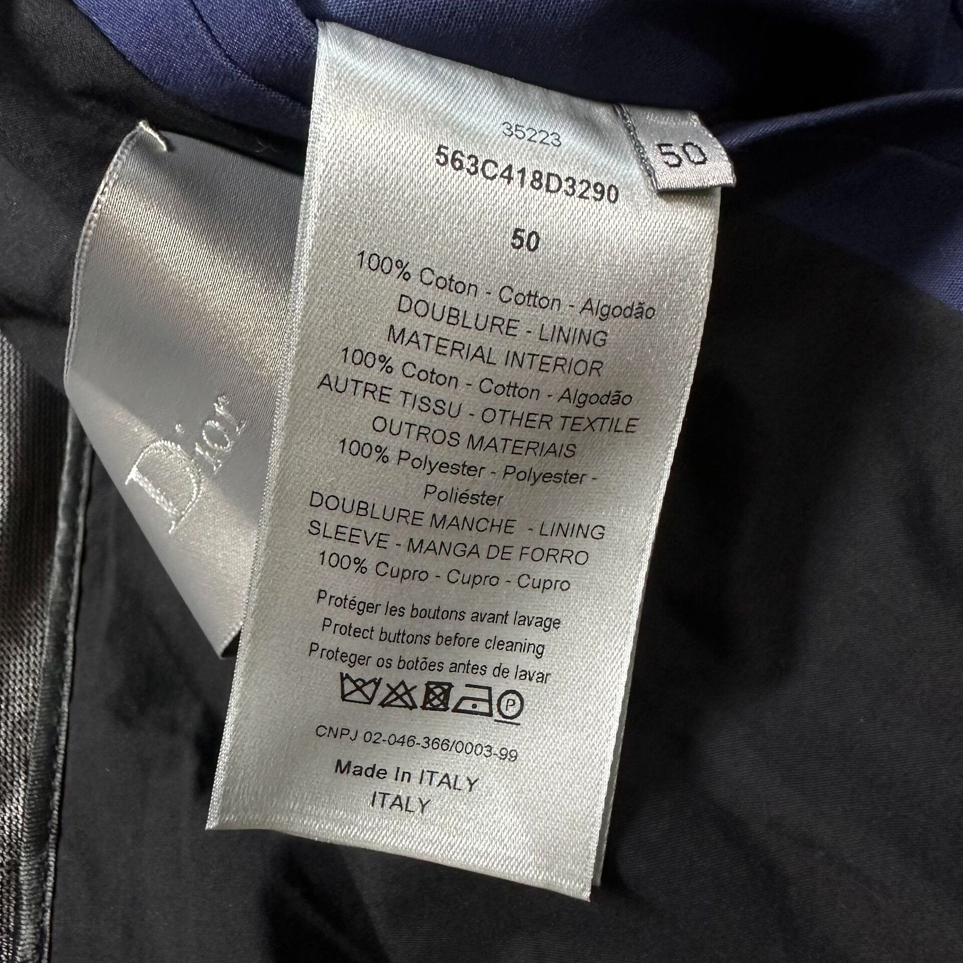 Dior Dior Double-Breasted Dark Blue Trench Coat Size US L / EU 52-54 / 3 - 6 Thumbnail