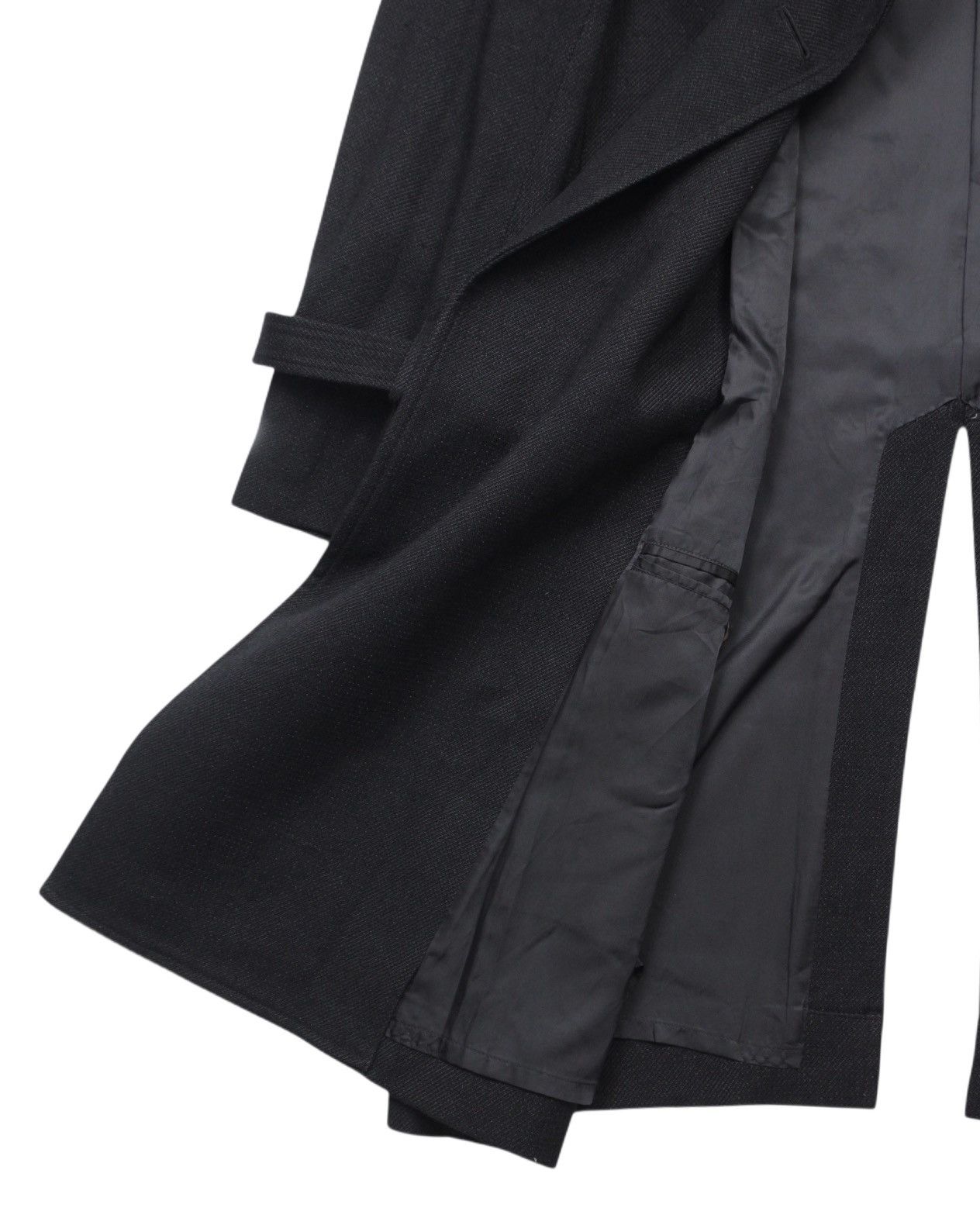 The Viridi-anne THE VIRIDI-ANNE LINEN WOOL BLACK TRENCH COAT Size US S / EU 44-46 / 1 - 6 Thumbnail