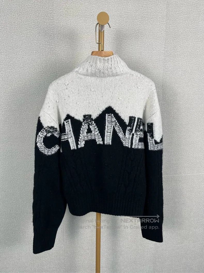 Chanel Chanel Letter logo long-sleeved high-neck knitwear sweater Size XS / US 0-2 / IT 36-38 - 2 Thumbnail