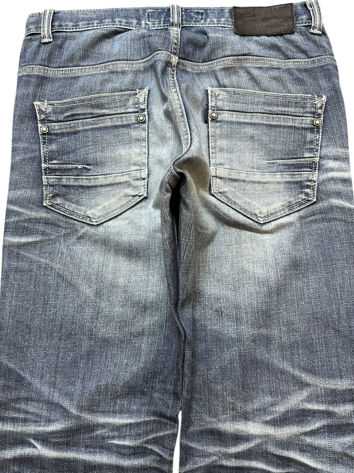 Los Angeles Apparel Vintage Andre Malraur Faded Whiskers Grunge Denim Size US 32 / EU 48 - 5 Thumbnail