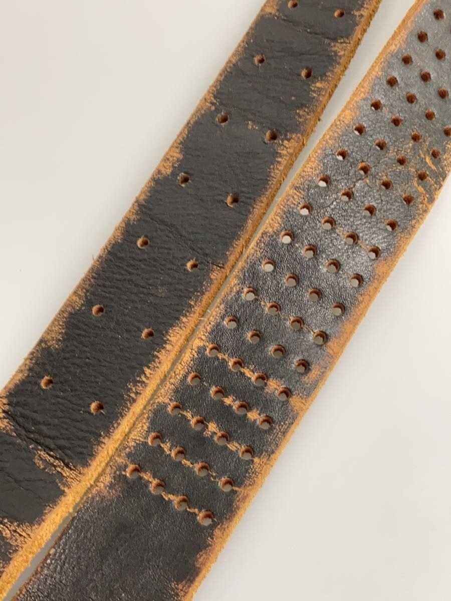 Number (N)ine Heart Buckle Perforated Leather Belt Size ONE SIZE - 3 Thumbnail