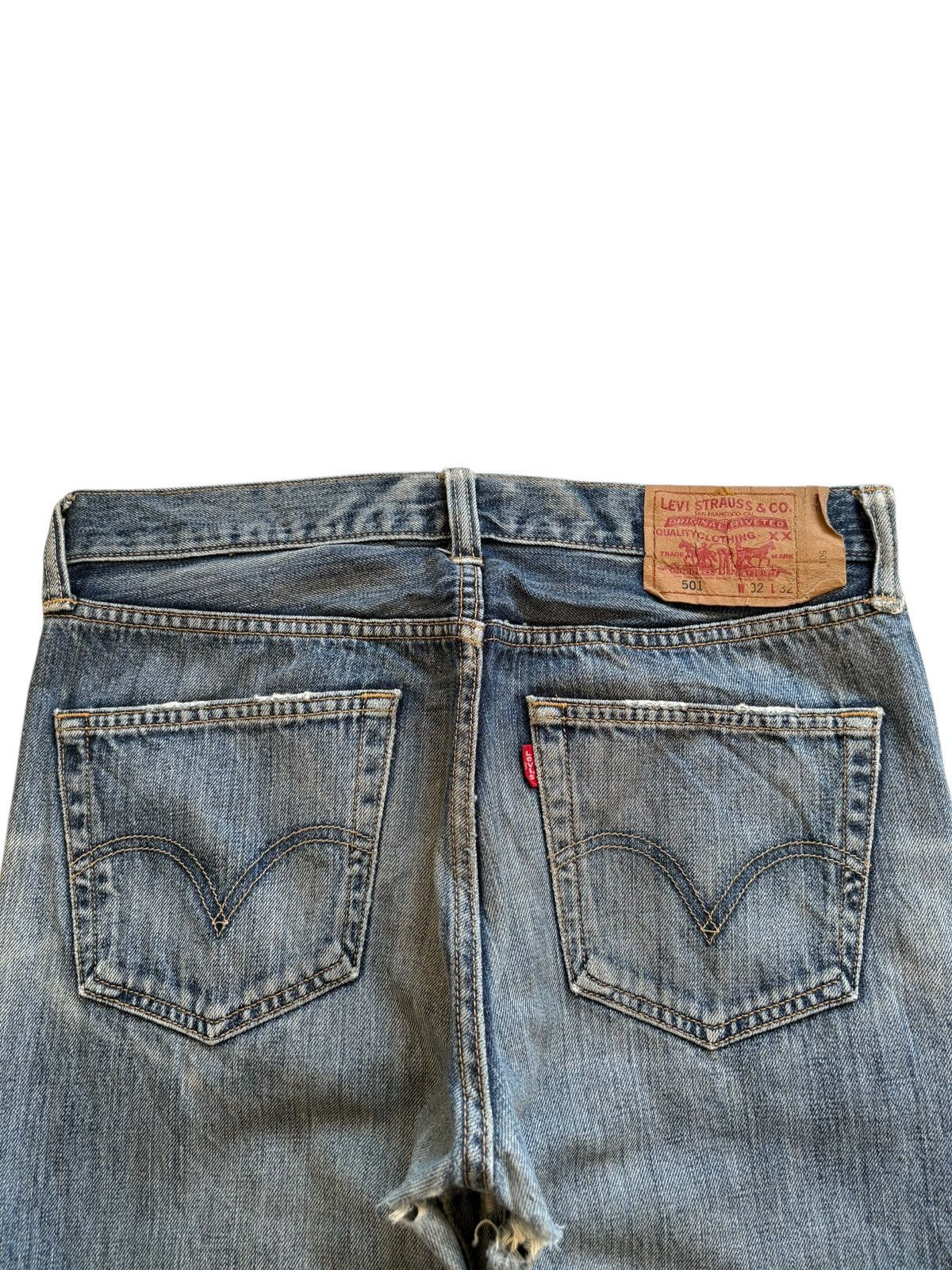 Levi's Vintage 90s Levis 501 Distressed Ripped Loose Jeans Size US 32 / EU 48 - 8 Thumbnail